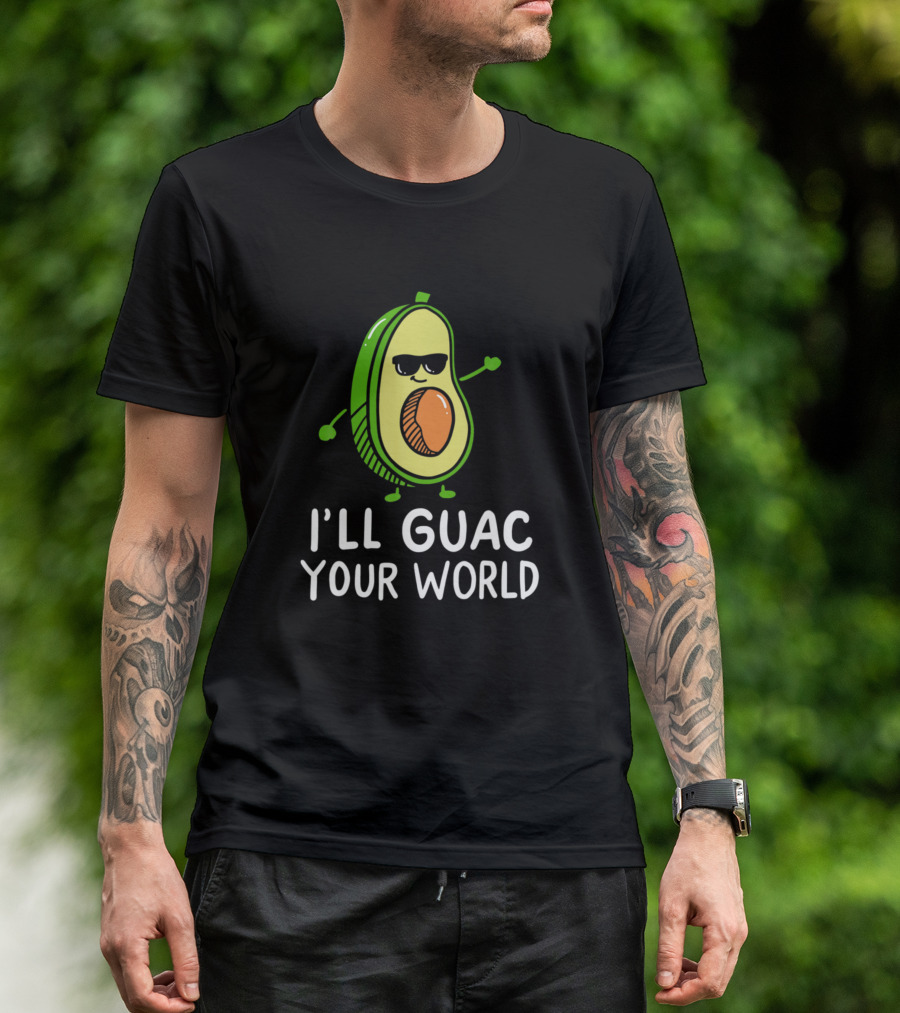 Cute Dancing Avocado I'll Guac Your World Vegan Food T-Shirt