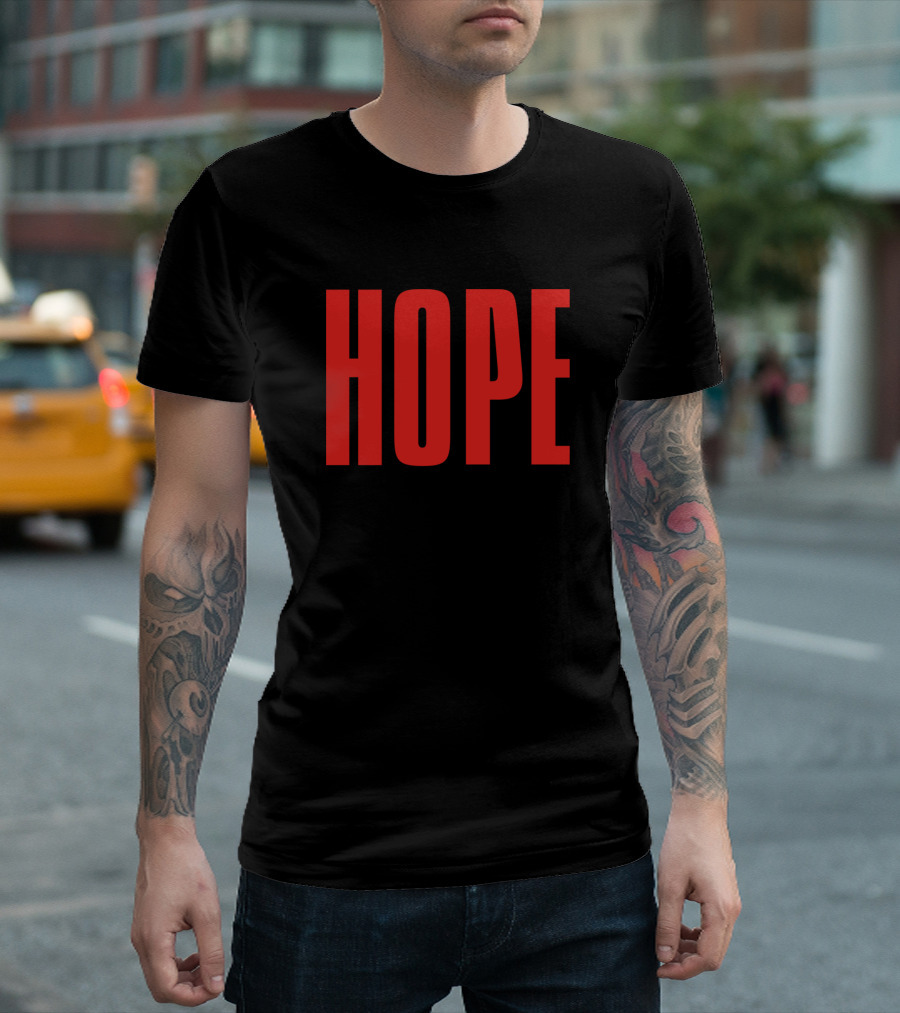 HOPE Red Bold Impact Text T-Shirt
