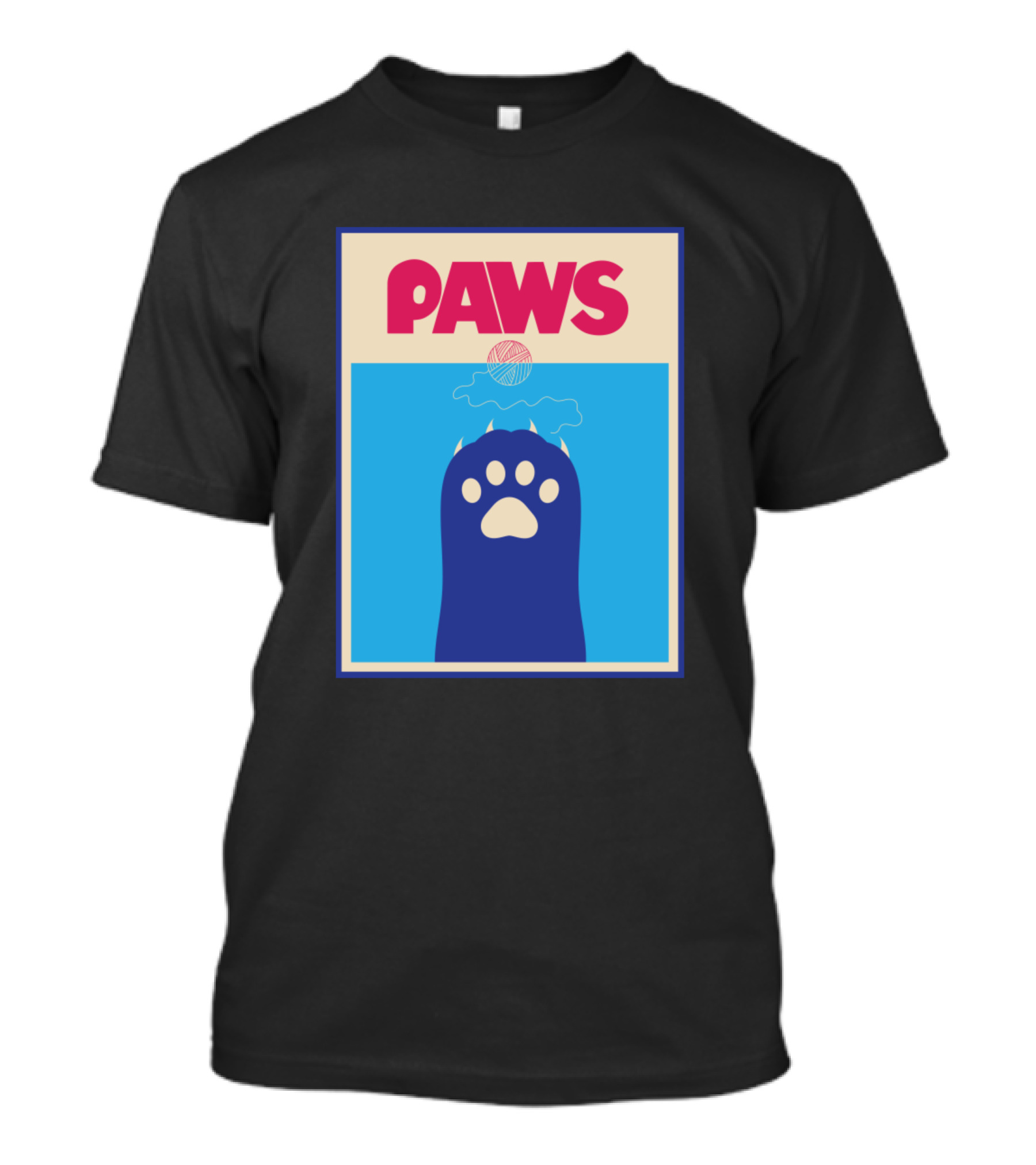 Paws Cat Paw Print Yarn T-Shirt