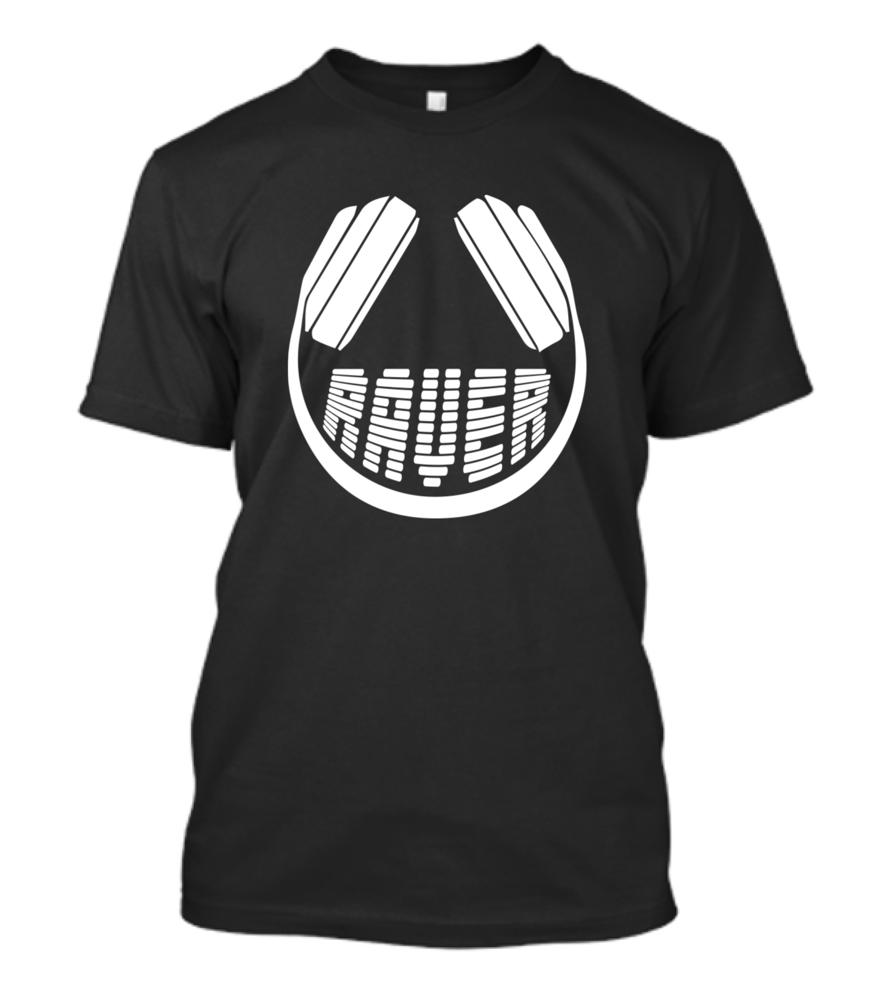 Raver Headphones Trance Rave Techno Smile T-Shirt