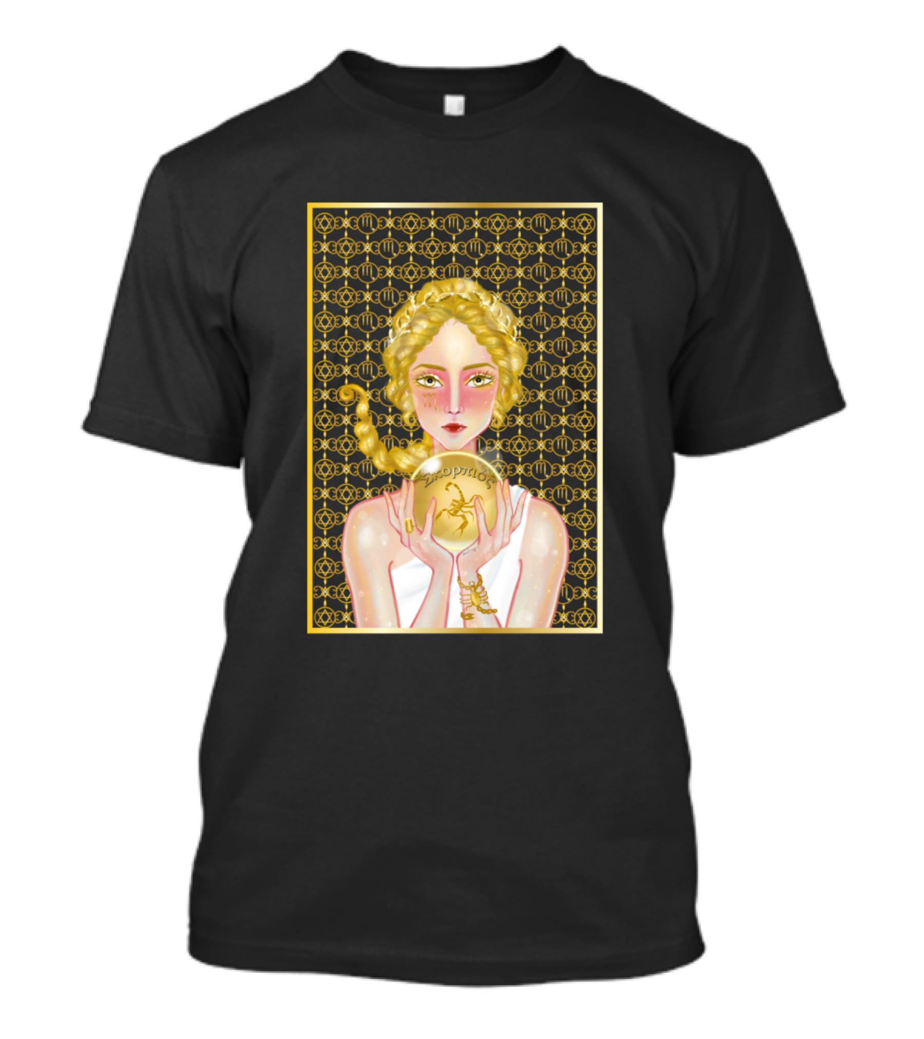 Scorpio Zodiac Beryl Astrological Sphere Holder T-Shirt