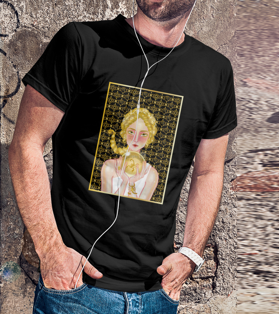 Scorpio Zodiac Beryl Astrological Sphere Holder T-Shirt
