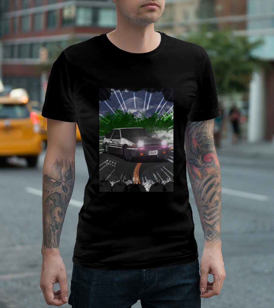 Toyota Corolla AE86 Trueno Drift Scene T-Shirt