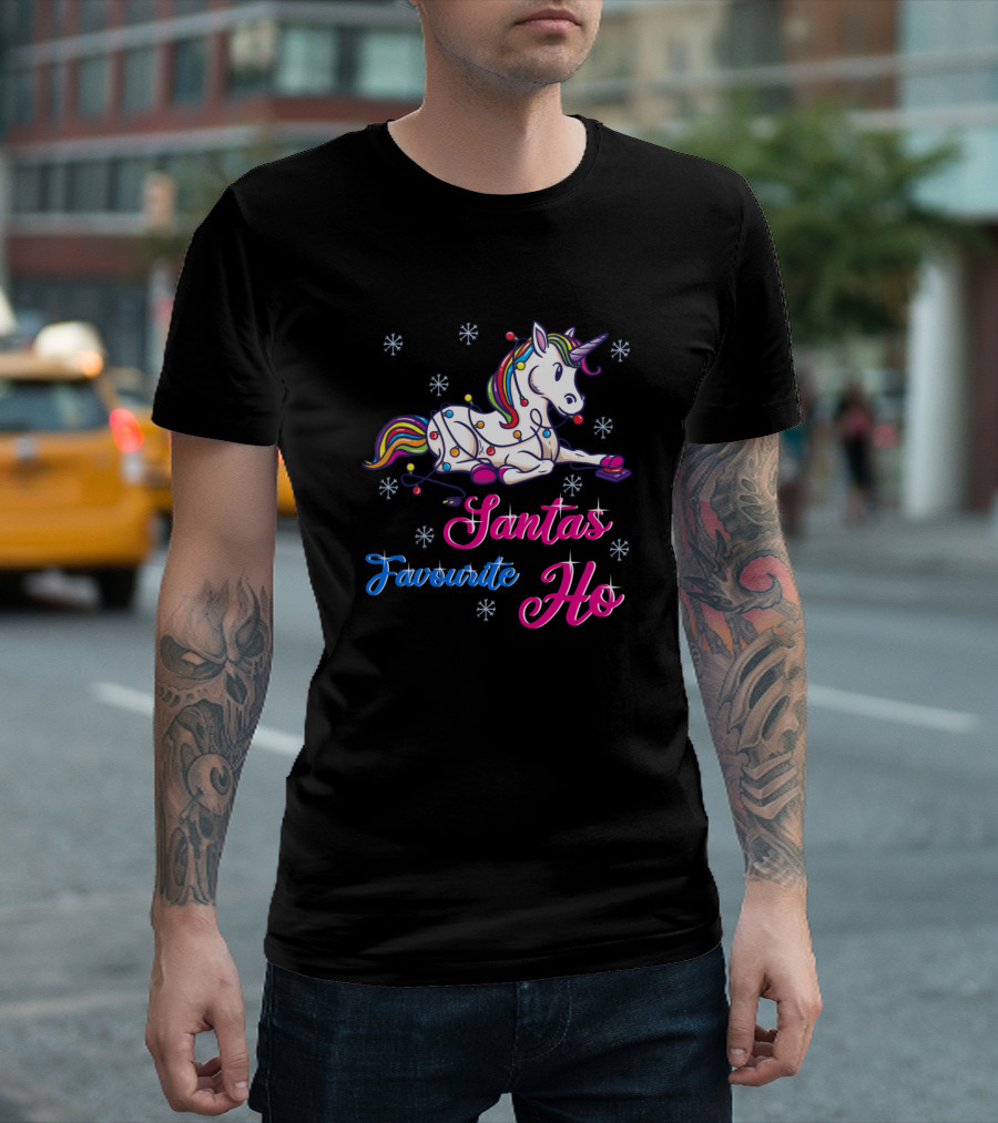 Unicorn Santas Favourite Ho T-Shirt