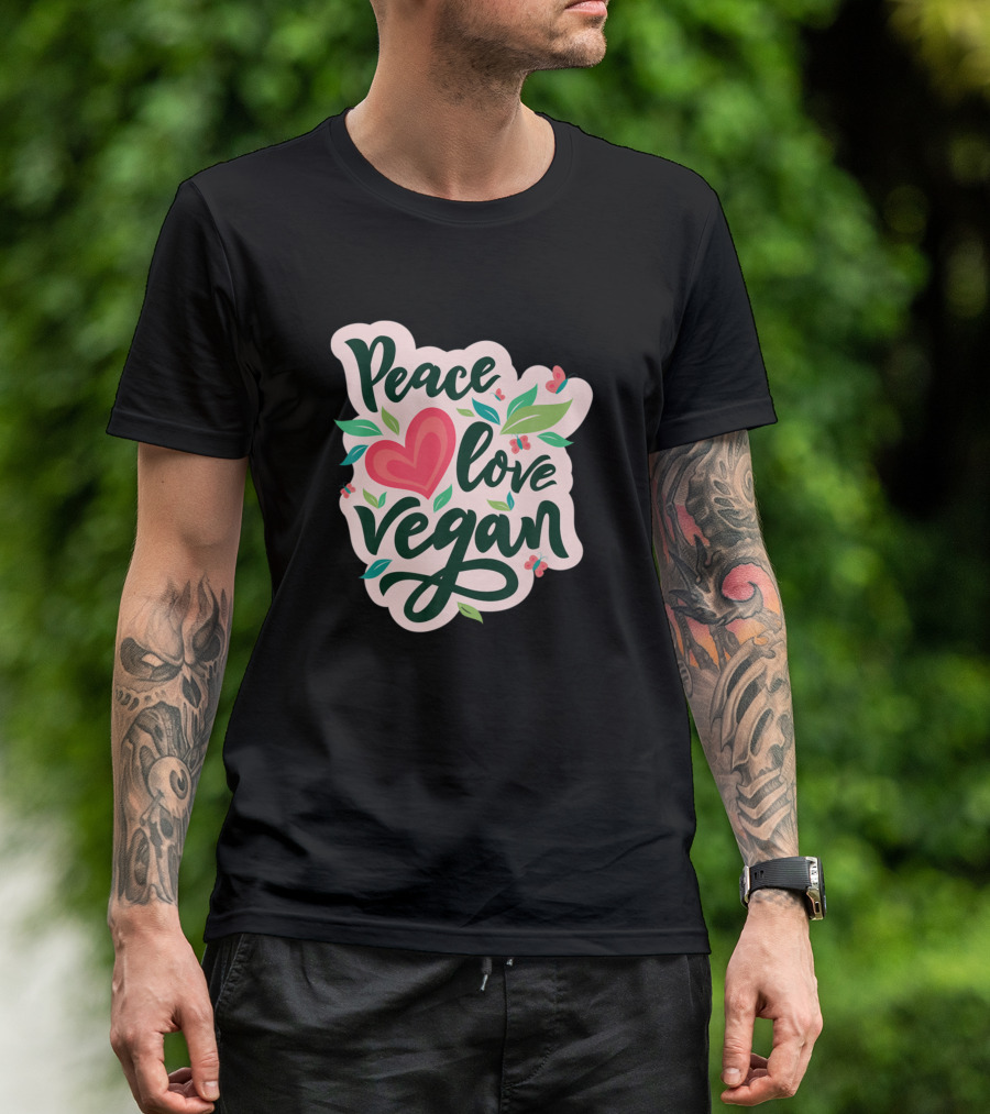 Peace Love Vegan Vegan Fanboys Vegan T-Shirt