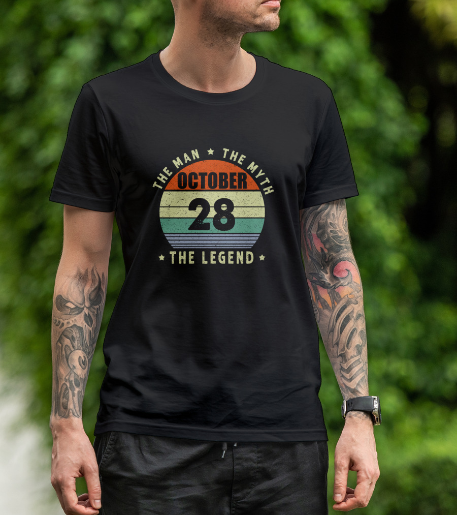 October 28 The Man The Myth The Legend Vintage T-Shirt