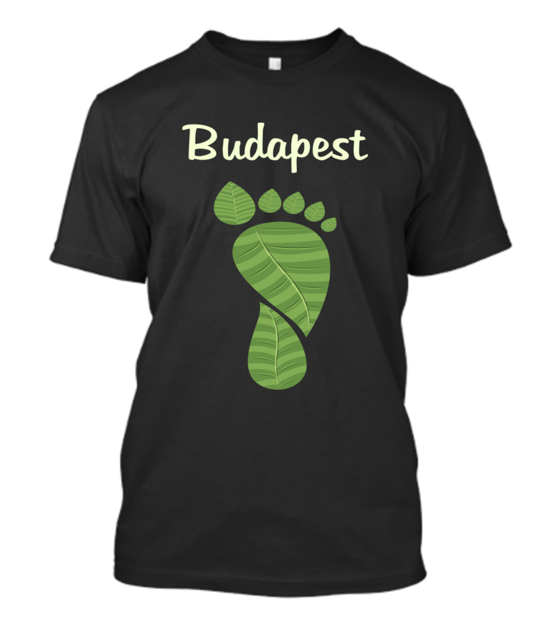 Budapest Leaf Footprint Green Eco Hungary T-Shirt