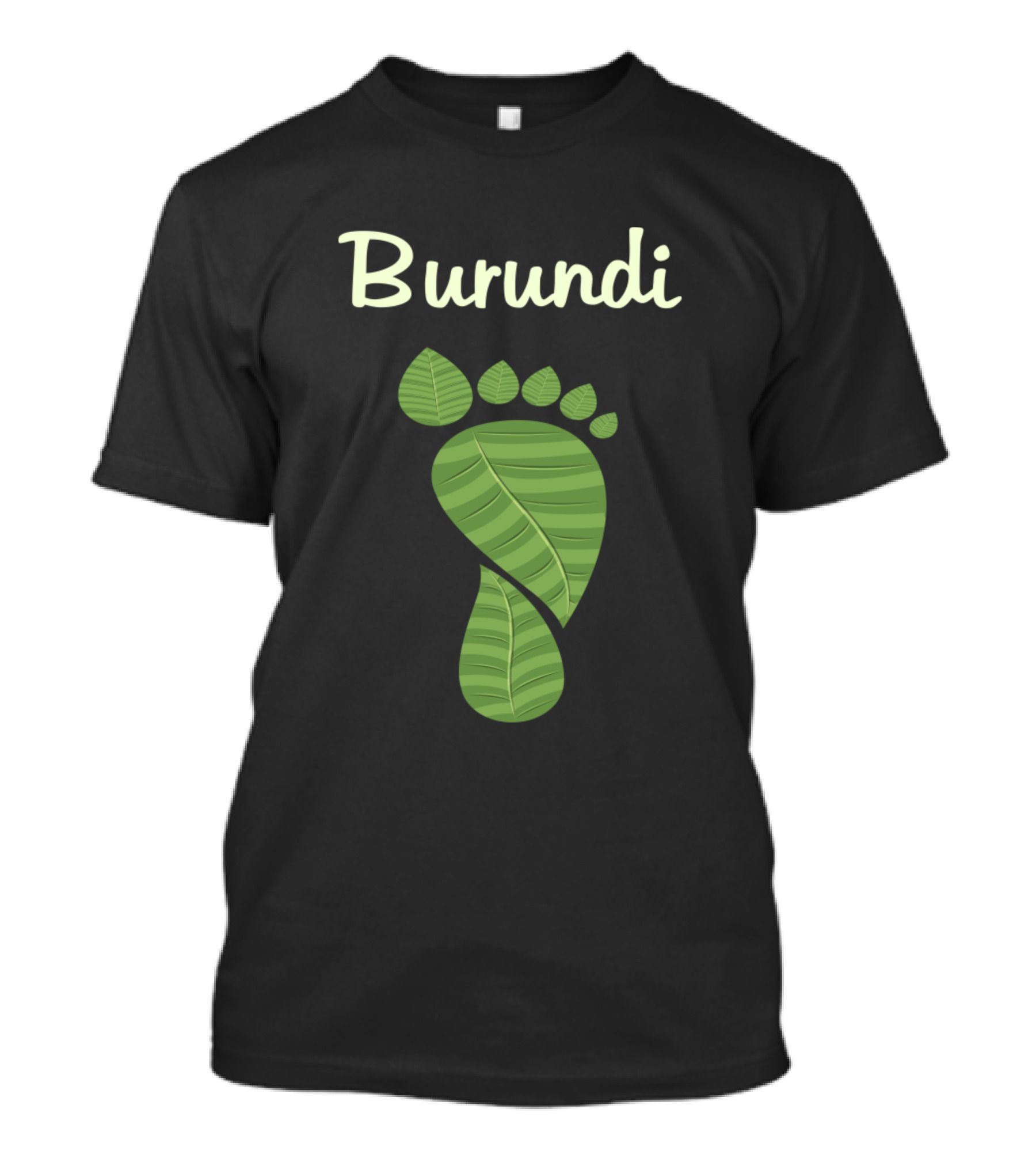 Burundi Leaf Footprint Green Earth T-Shirt
