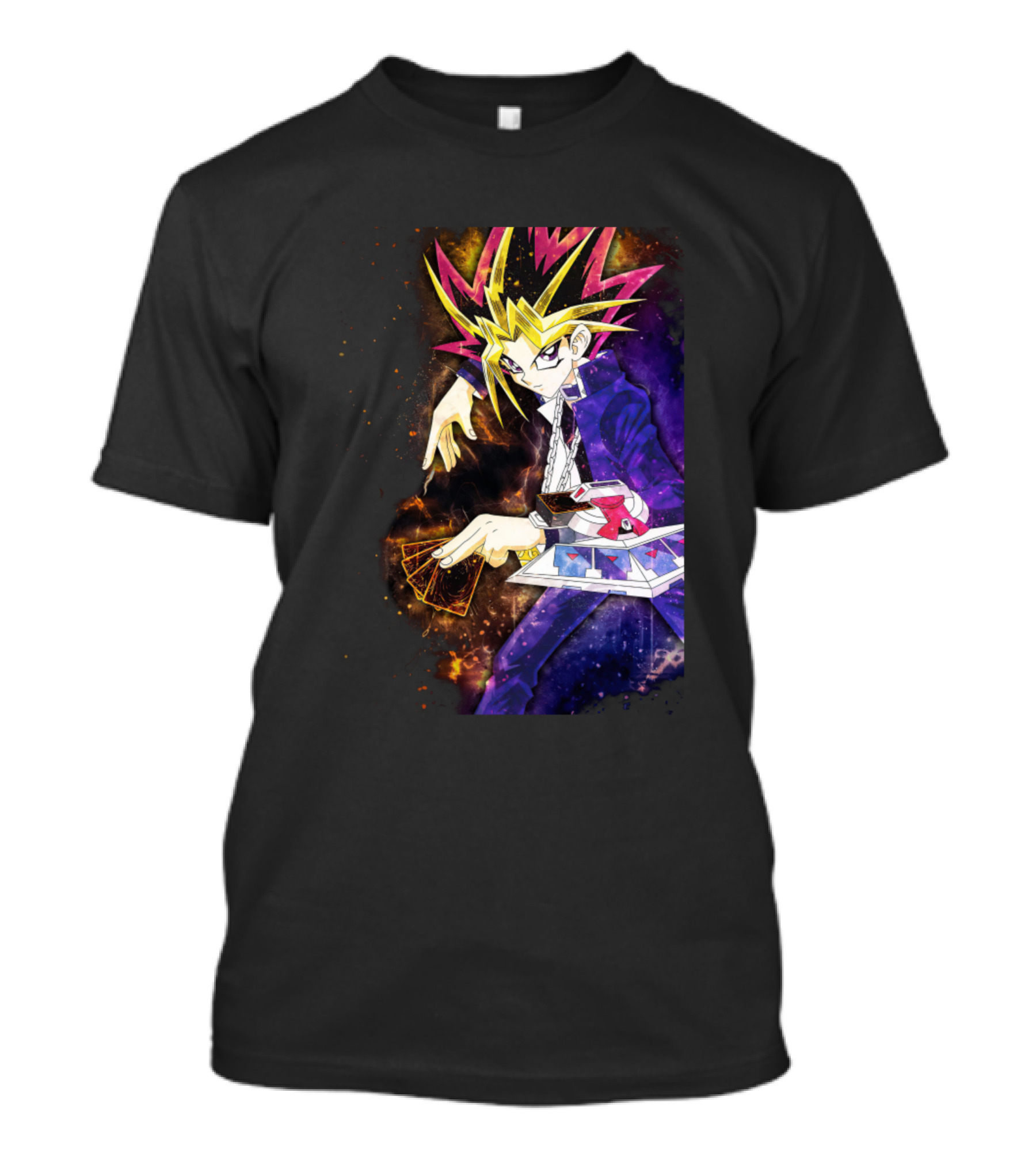 Yugi Explosion Spirit Duelist Cards Galaxy Aura T-Shirt