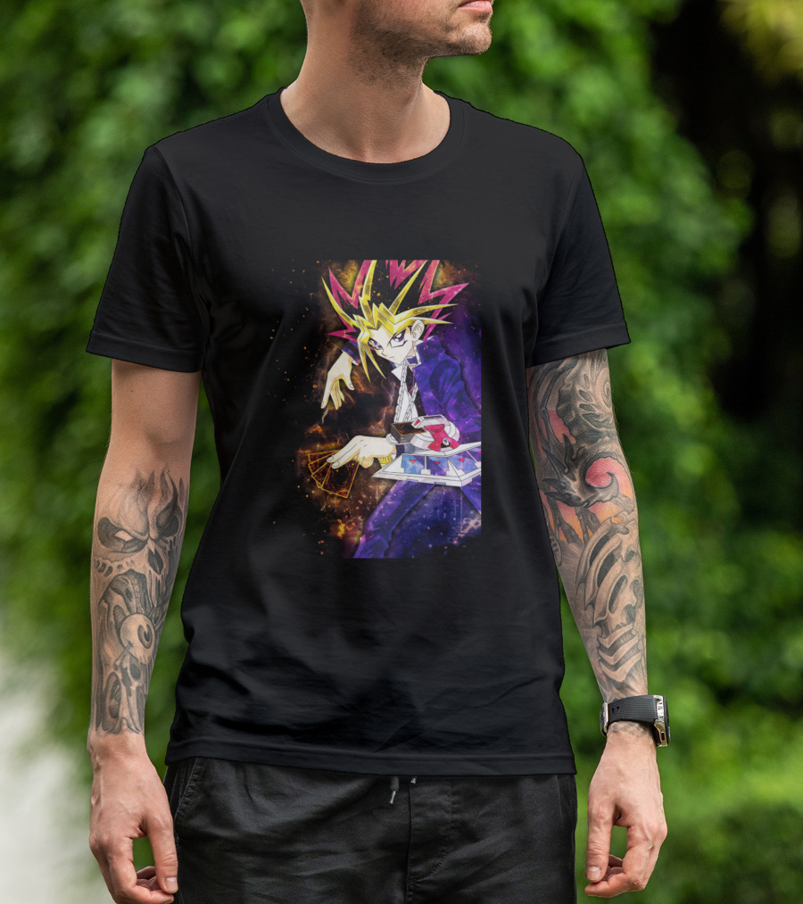 Yugi Explosion Spirit Duelist Cards Galaxy Aura T-Shirt