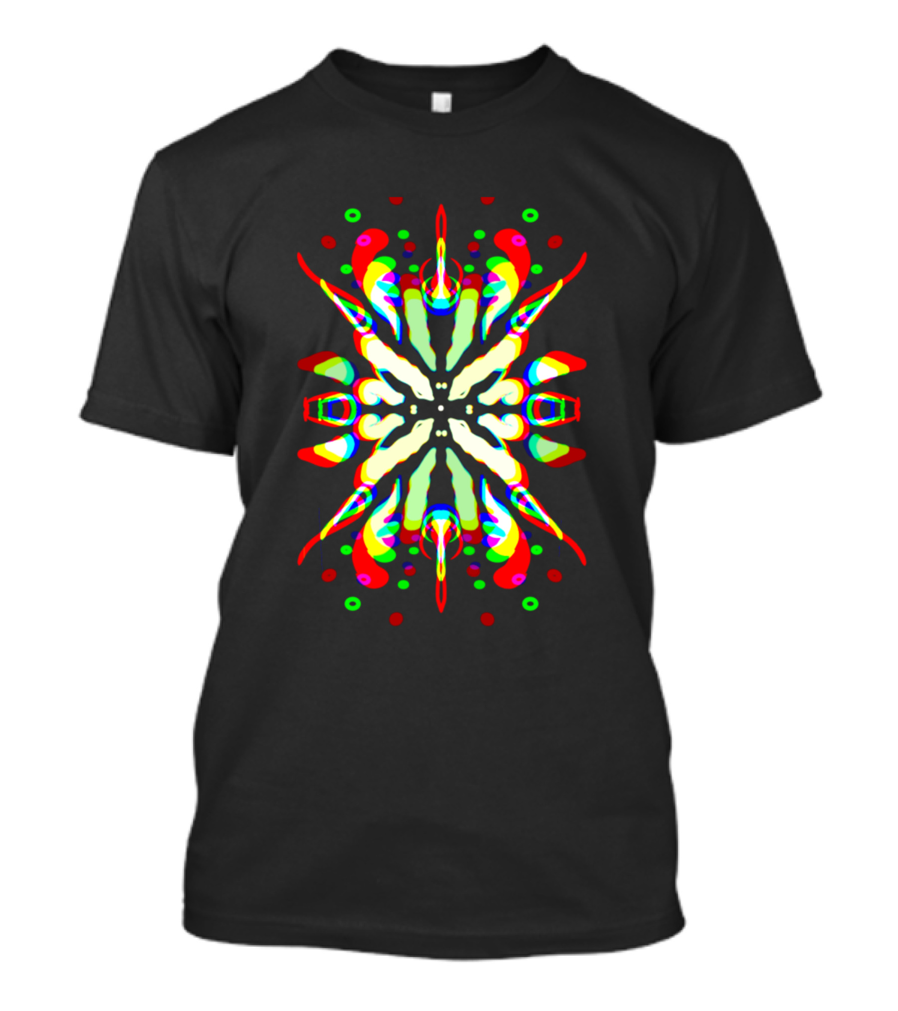 Blotto Kaleidoscopic Vibrant Abstract Symmetry T-Shirt