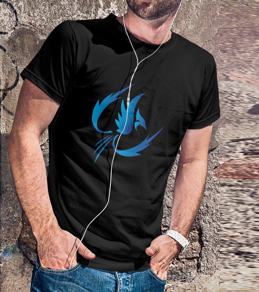 Blue Phoenix Rising Icon T-Shirt