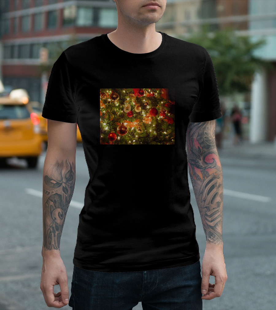 Christmas Tree Lights Baubles and Ornaments T-Shirt