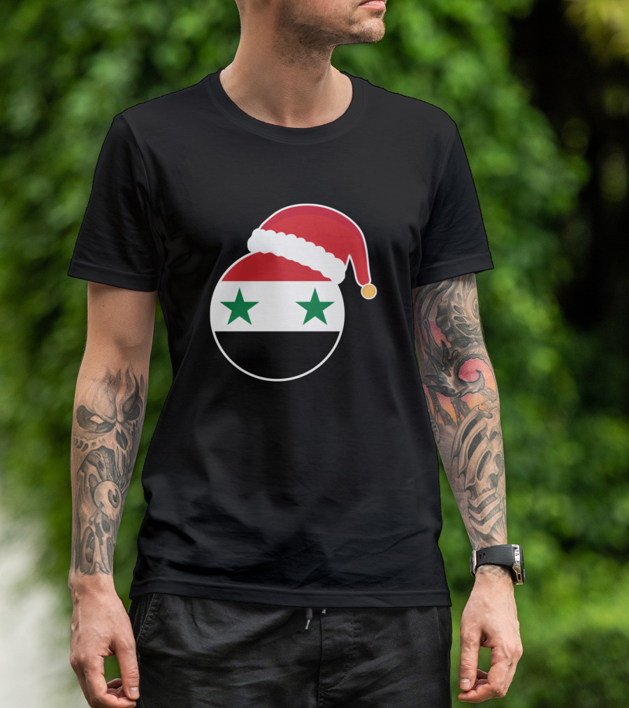 Syria Flag Christmas Santa Hat T-Shirt