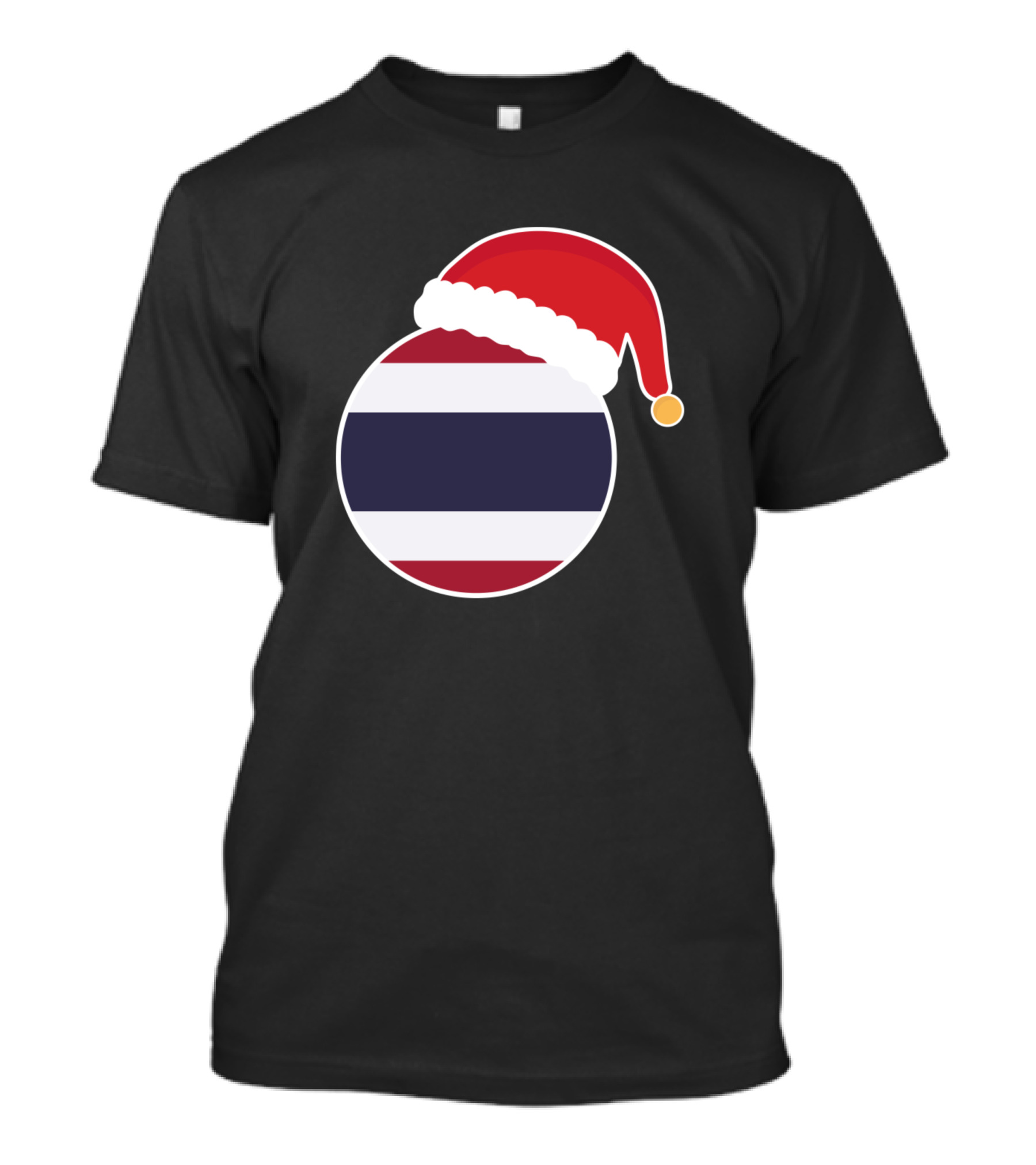 Christmas Thailand Flag Santa Claus Hat T-Shirt