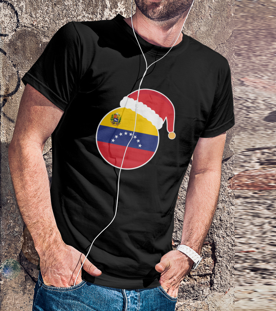 Venezuela Flag Christmas Santa Hat T-Shirt