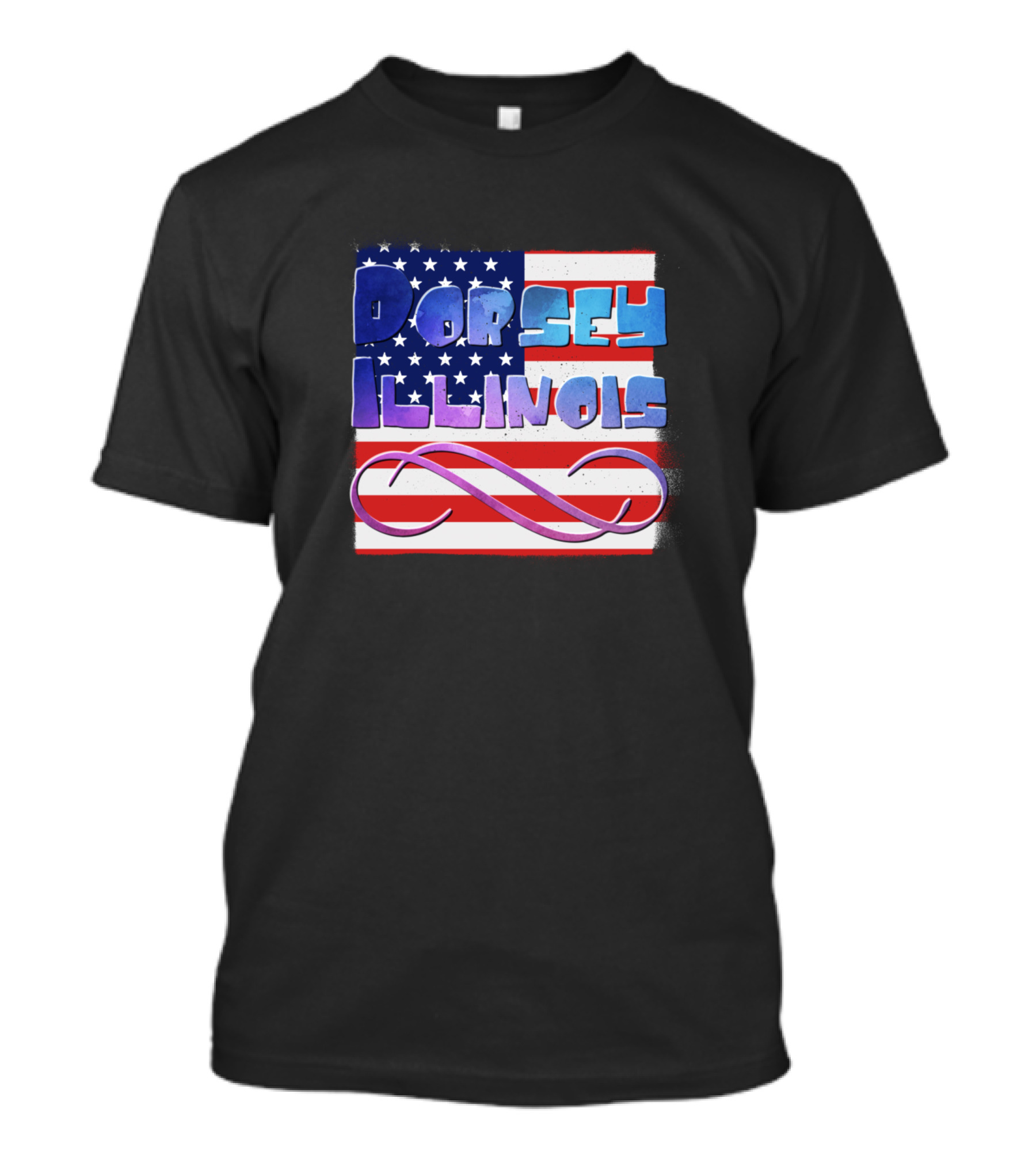 Dorsey Illinois American Flag Infinity T-Shirt