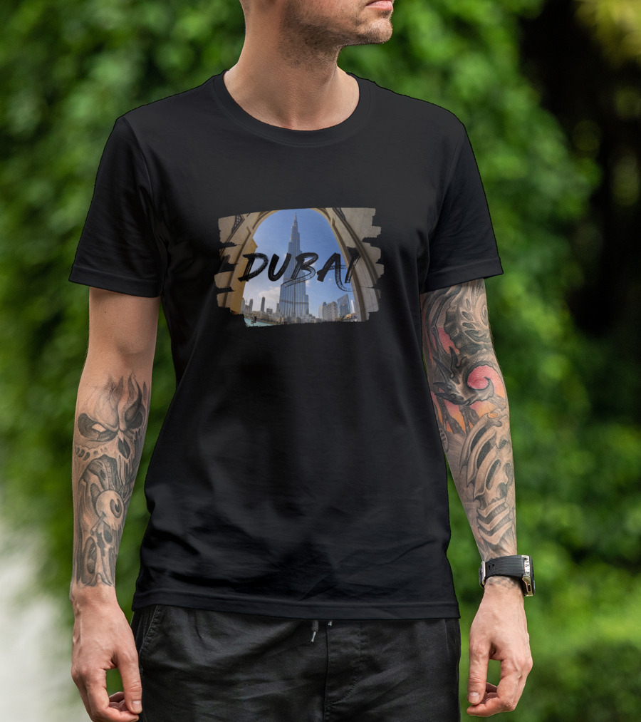 Dubai Burj Khalifa Architectural Cityscape T-Shirt
