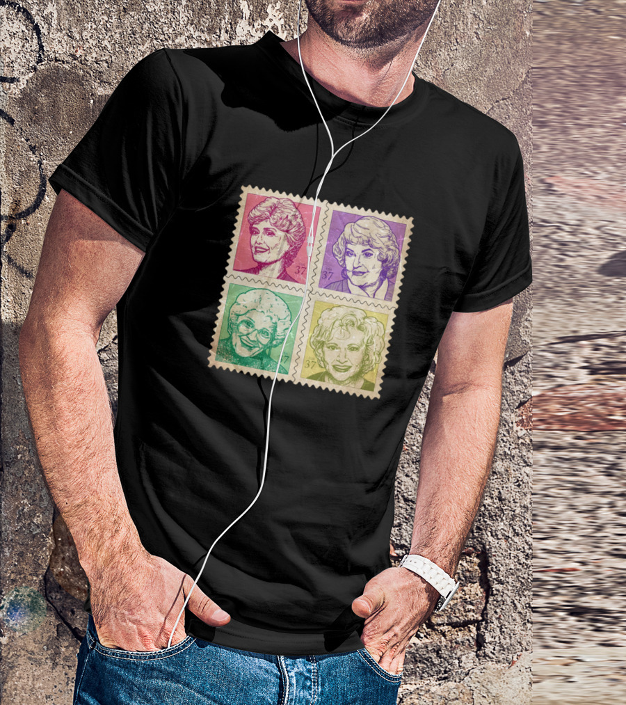 Golden Girls Postage Stamps 37 Vintage Portrait Series T-Shirt