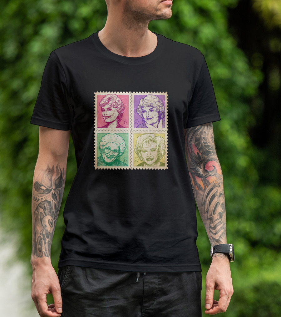 Golden Girls Postage Stamps 37 Vintage Portrait Series T-Shirt
