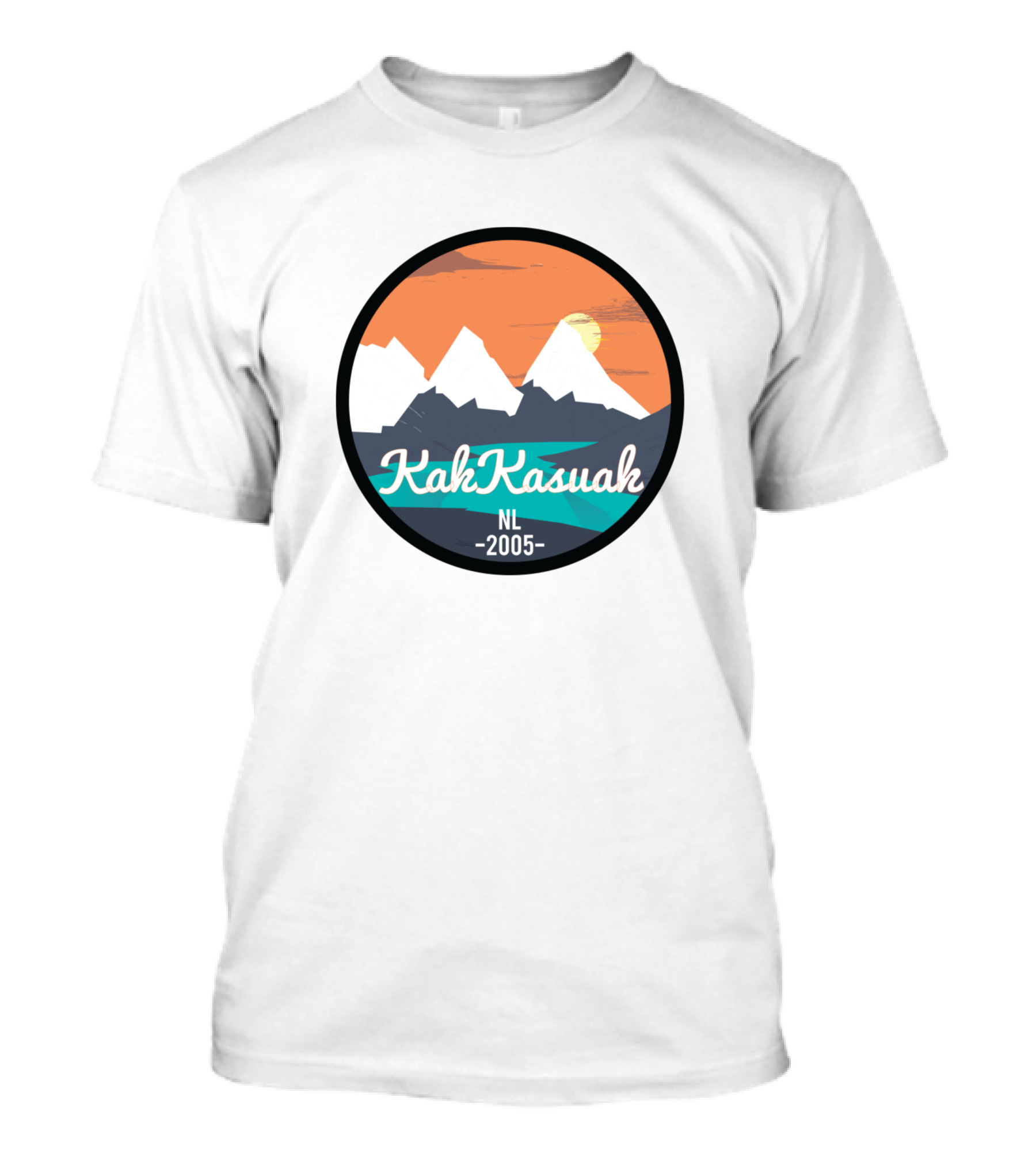 KakKasuak NL 2005 Mountains Sunset Minimalist T-Shirt