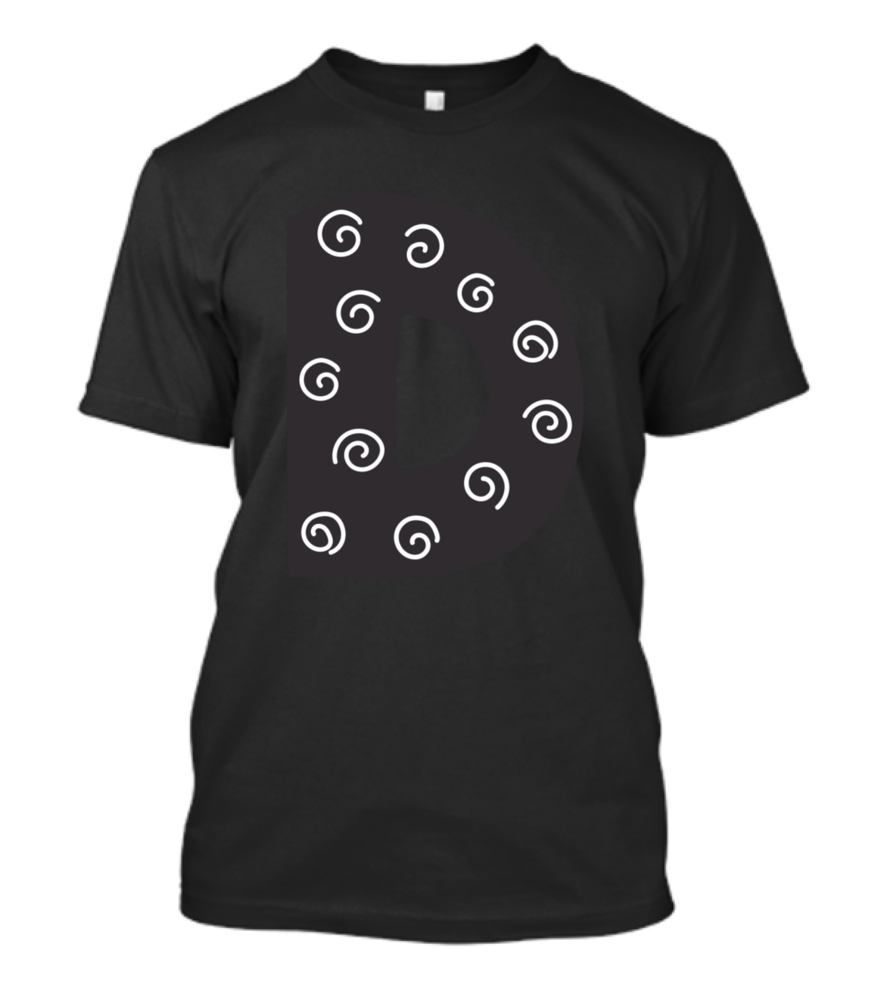 D Swirl Pattern Forest Alphabet Night Text T-Shirt