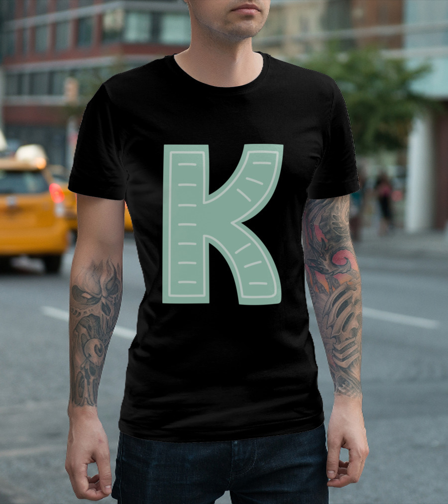 K Forest Alphabet Letter T-Shirt