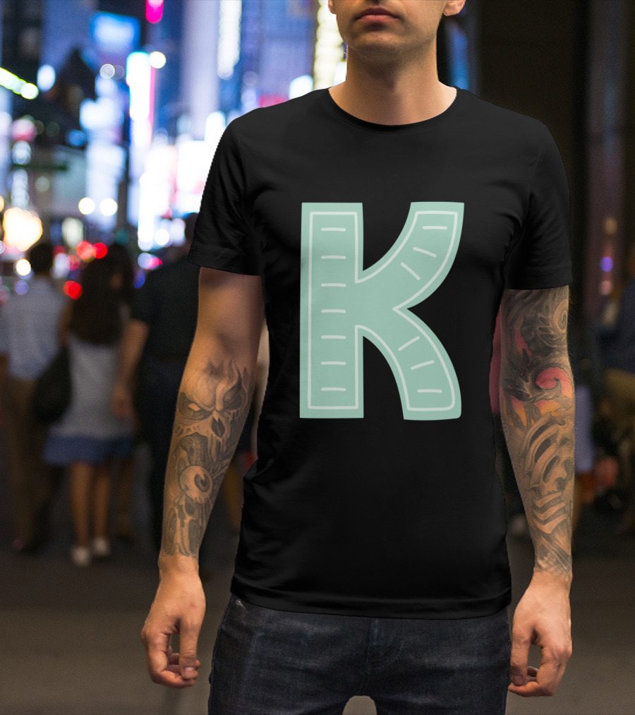 K Forest Alphabet Letter T-Shirt