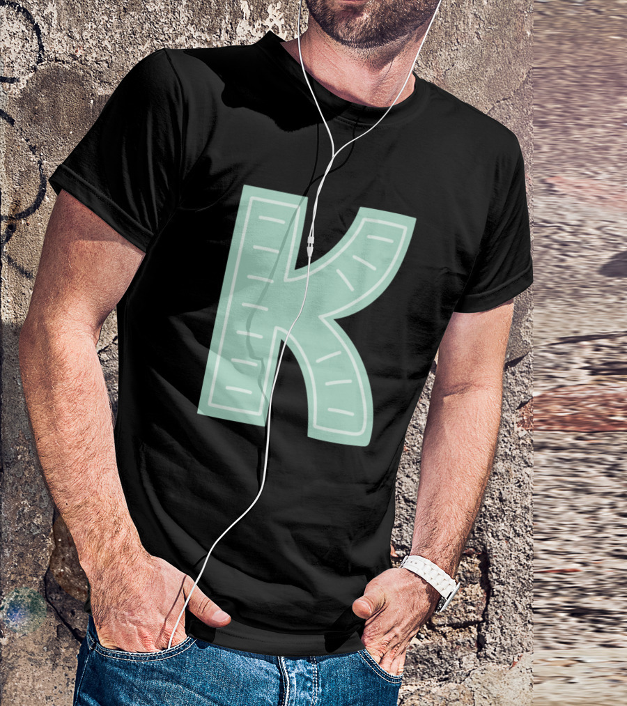 K Forest Alphabet Letter T-Shirt