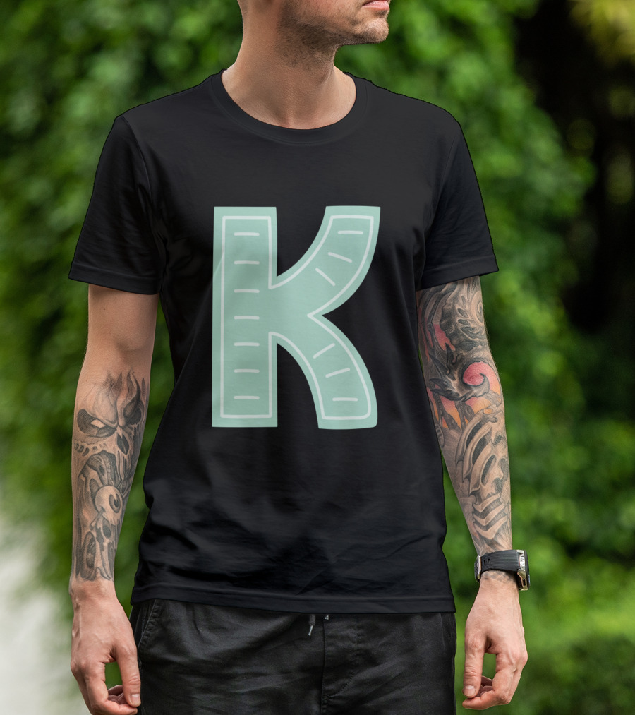 K Forest Alphabet Letter T-Shirt
