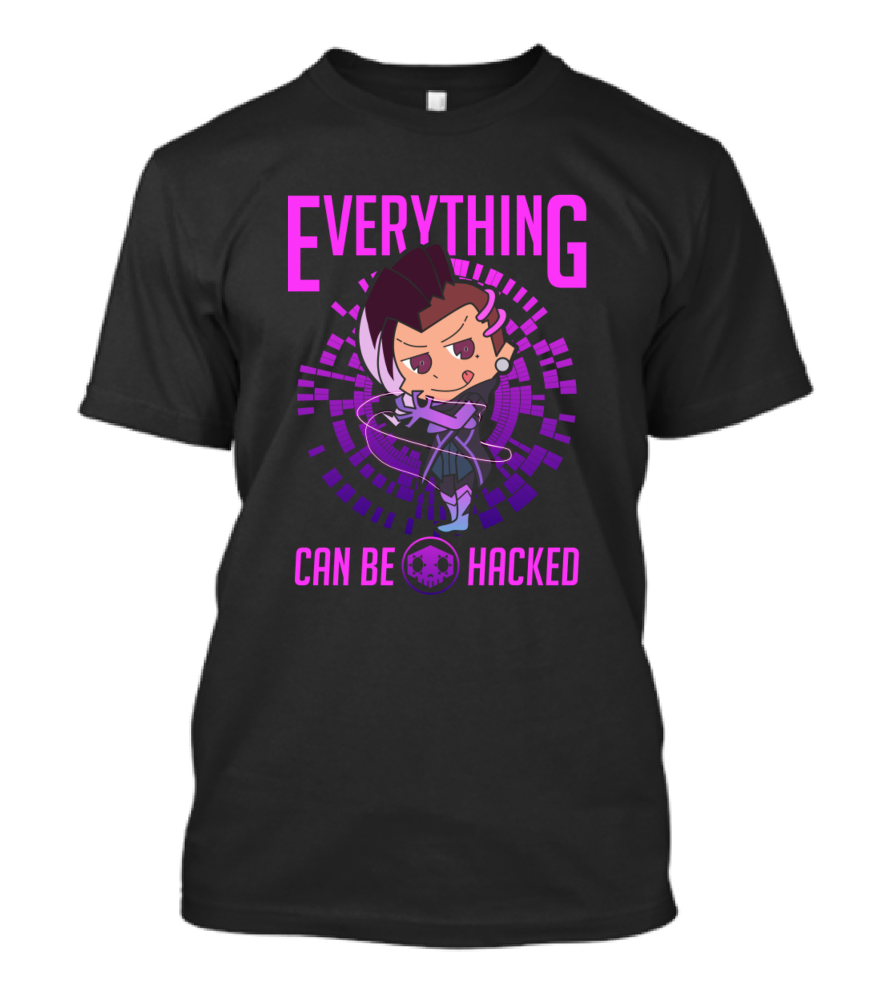 Everything Can Be Hacked Sombra Chibi T-Shirt
