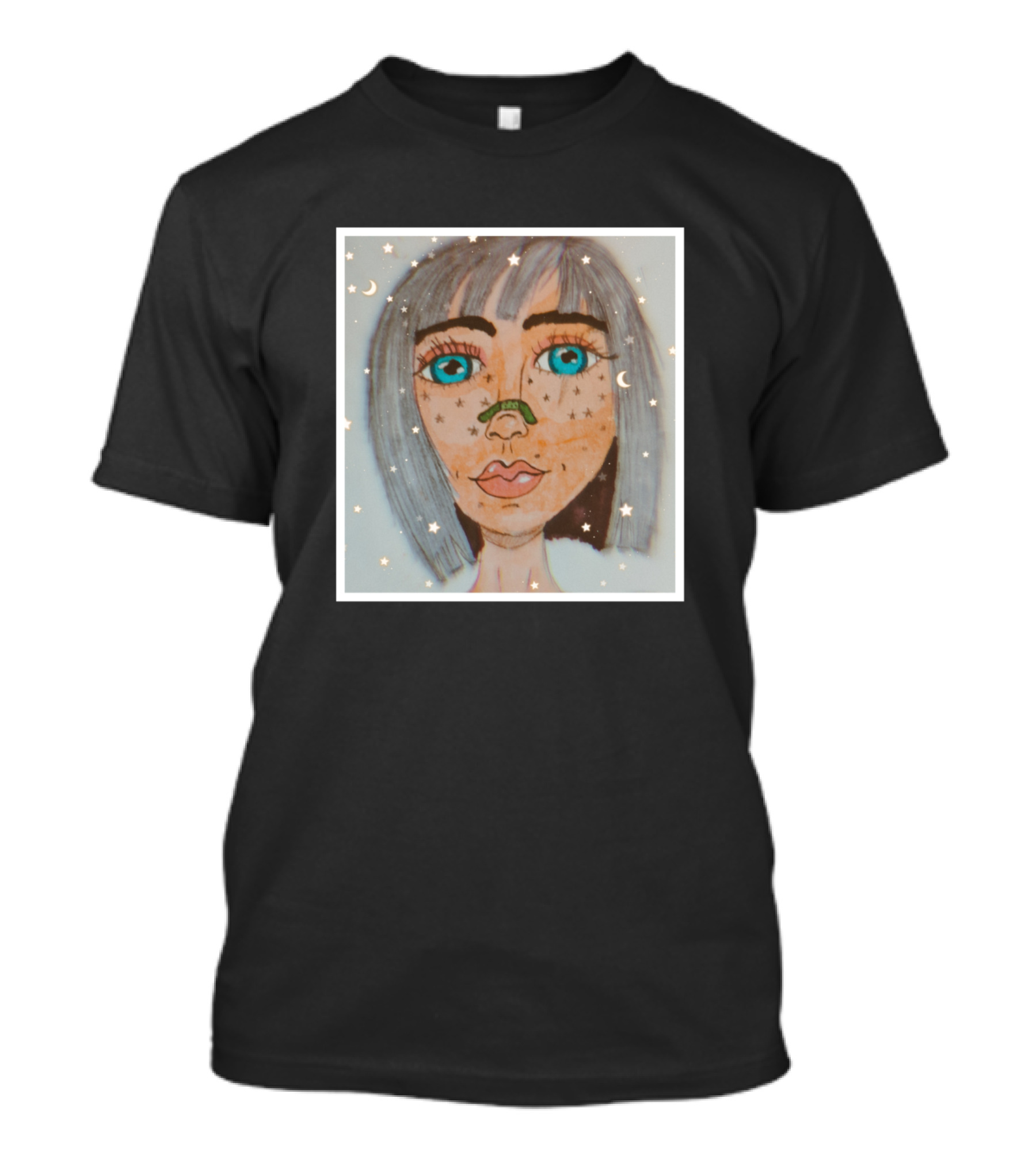 Sparkl Cosmic Freckles Blue Eyes Galaxy T-Shirt