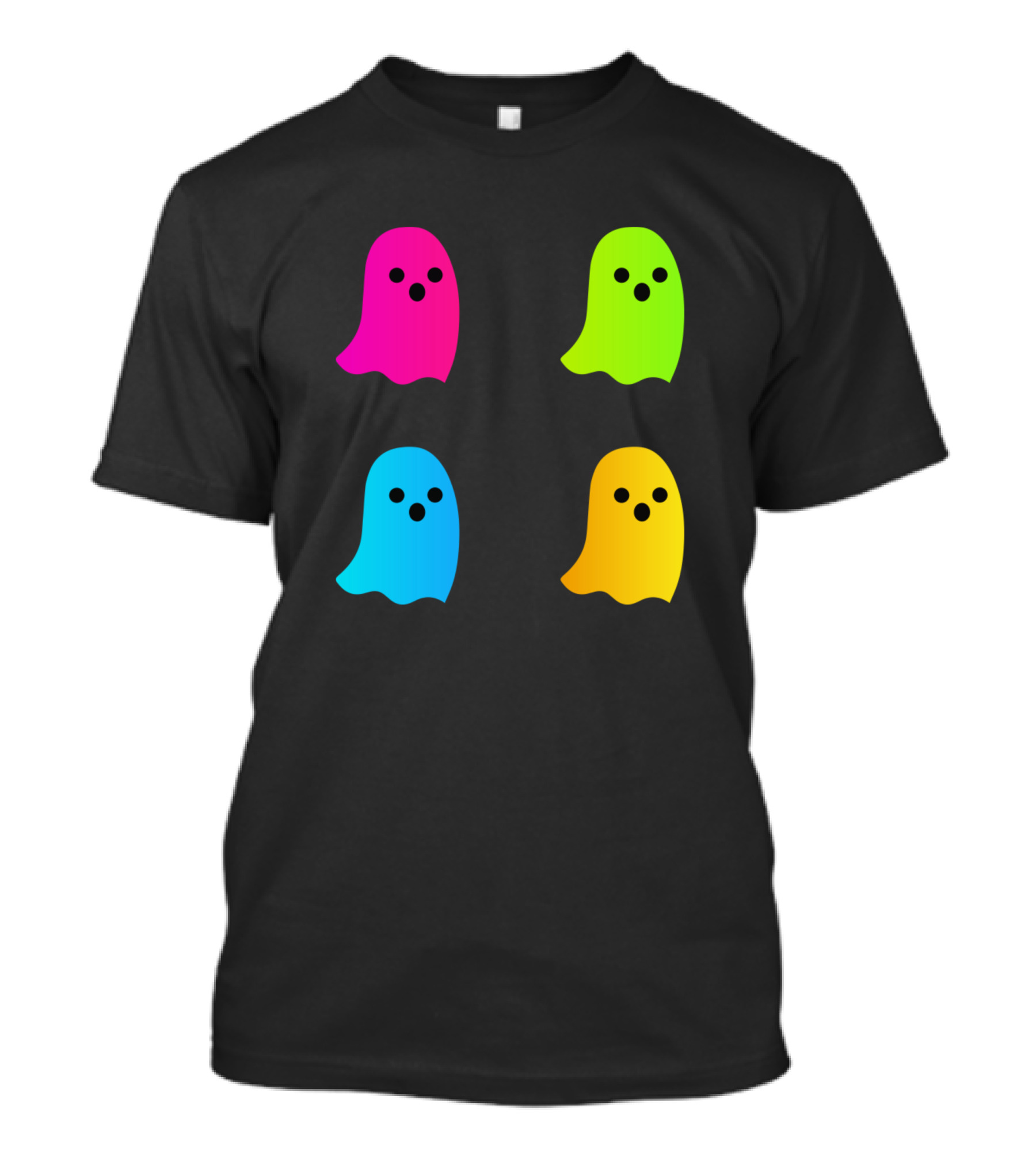 Spooky Colorful Ghost Quartet T-Shirt