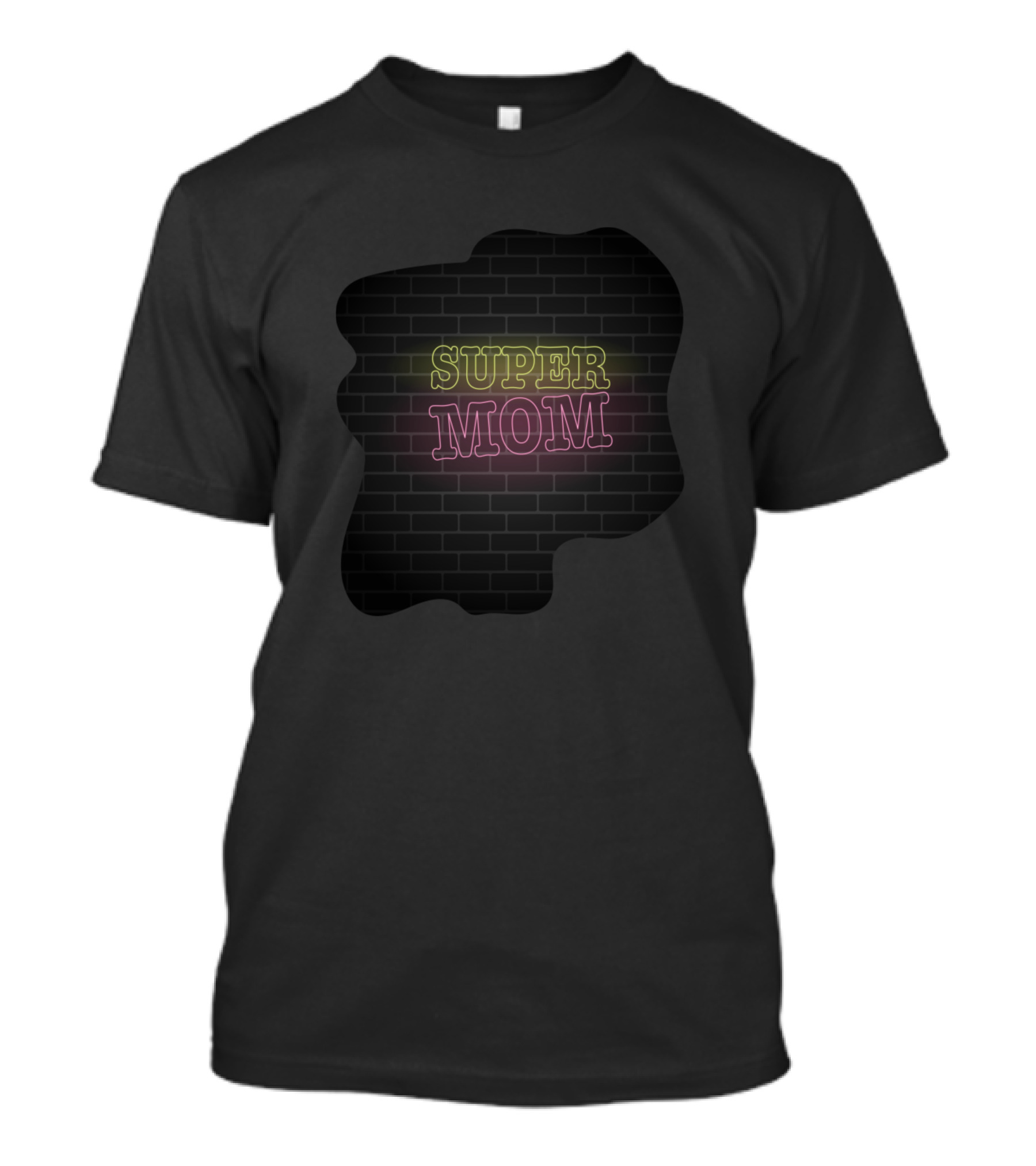 Super Mom Neon Brick Wall T-Shirt