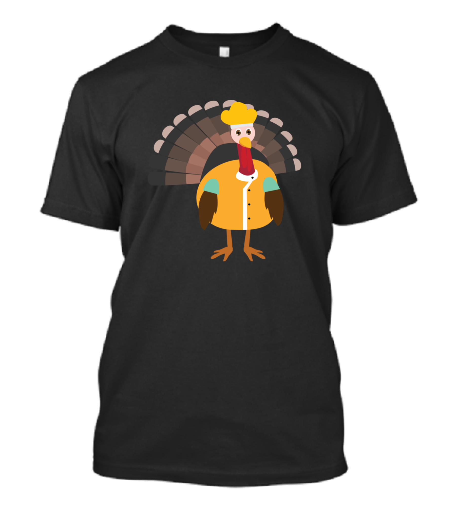 Turkey Costume Chef Hat Thanksgiving Bird T-Shirt