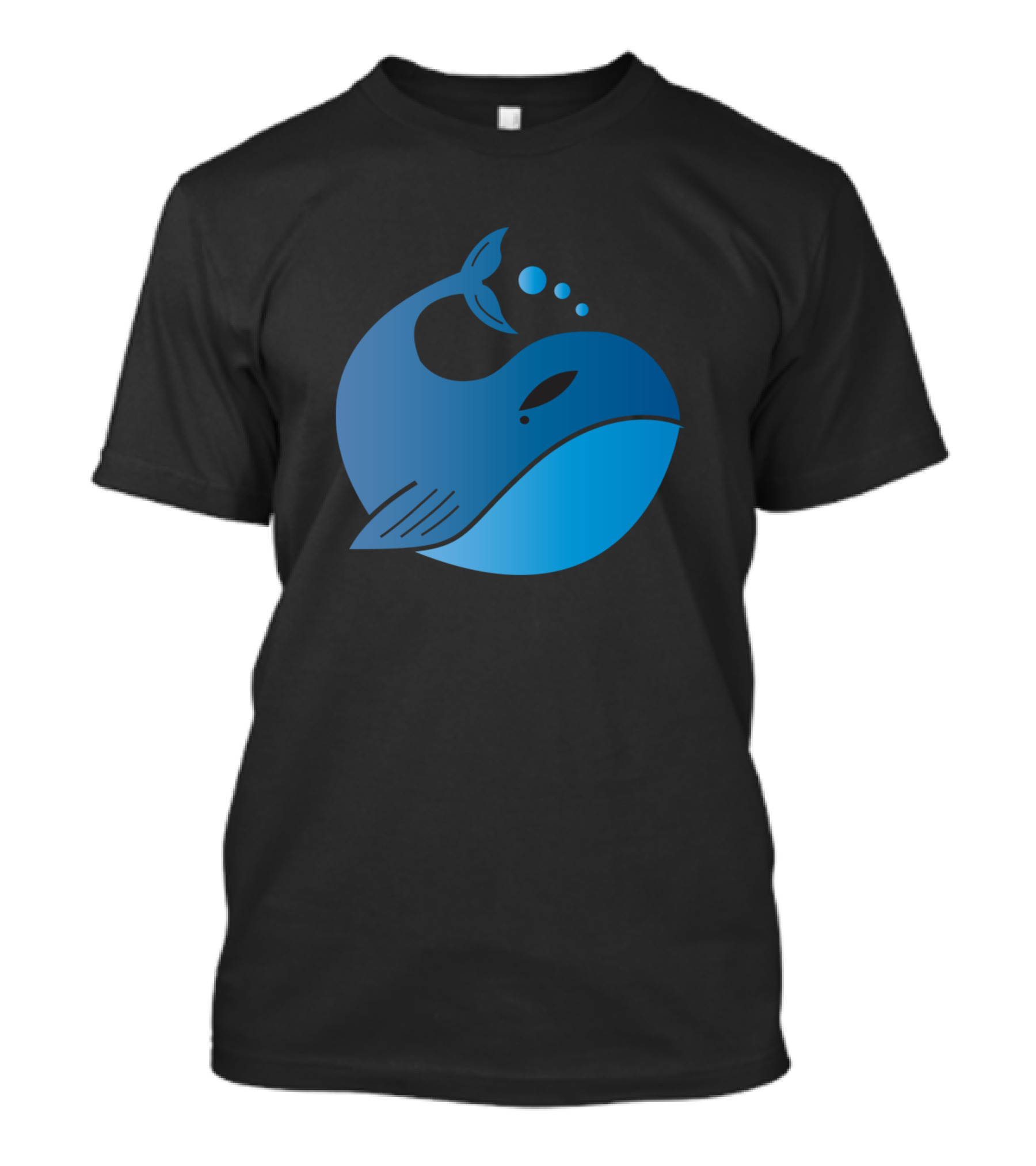 Whale Logo Blue Minimalist T-Shirt