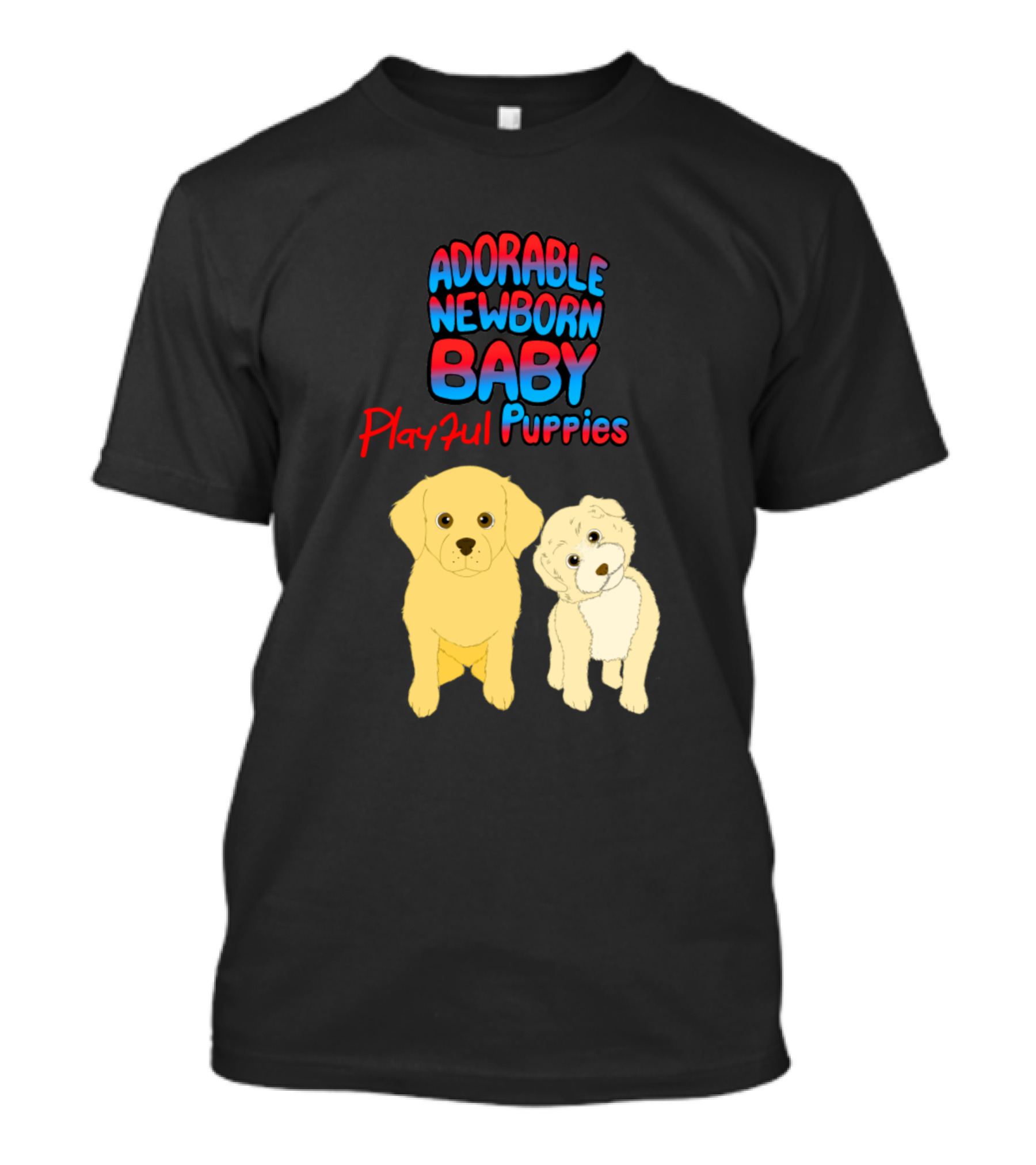 Adorable Newborn Baby Playful Puppies Cute Dog T-Shirt