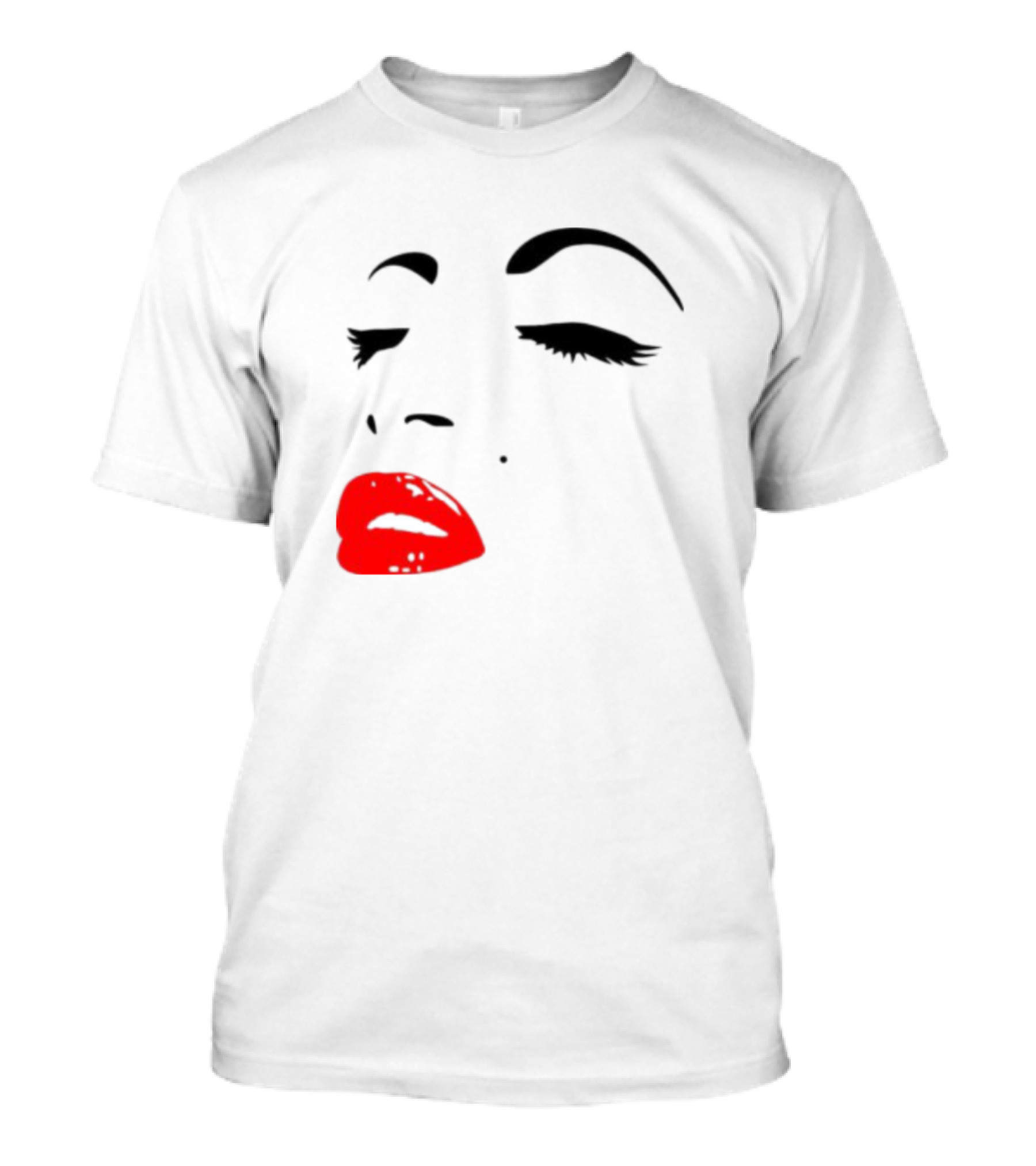 Beautiful American Glam Icon Bold Red Lips T-Shirt