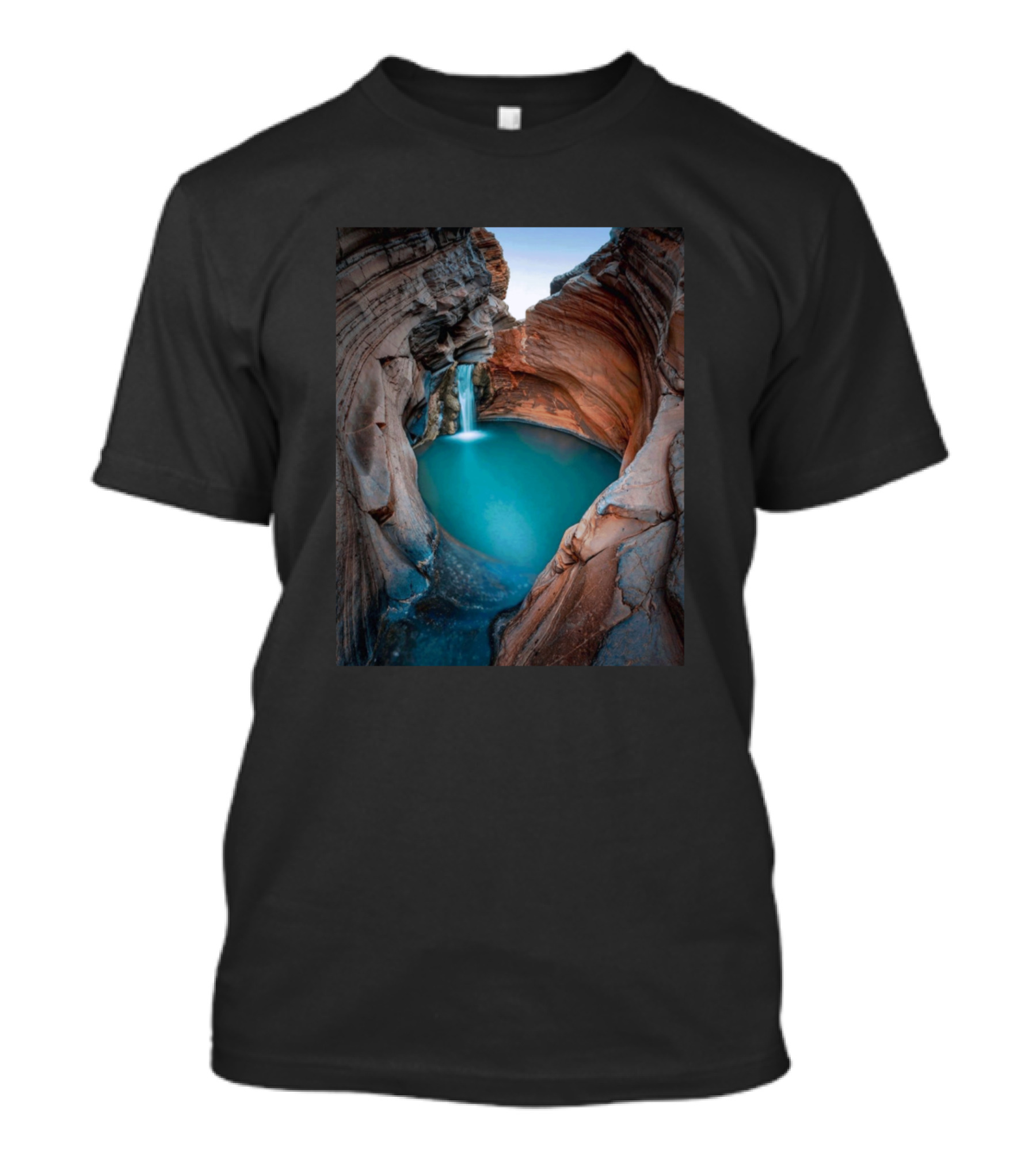 Bergsee Canyon Waterfall And Turquoise Pool T-Shirt
