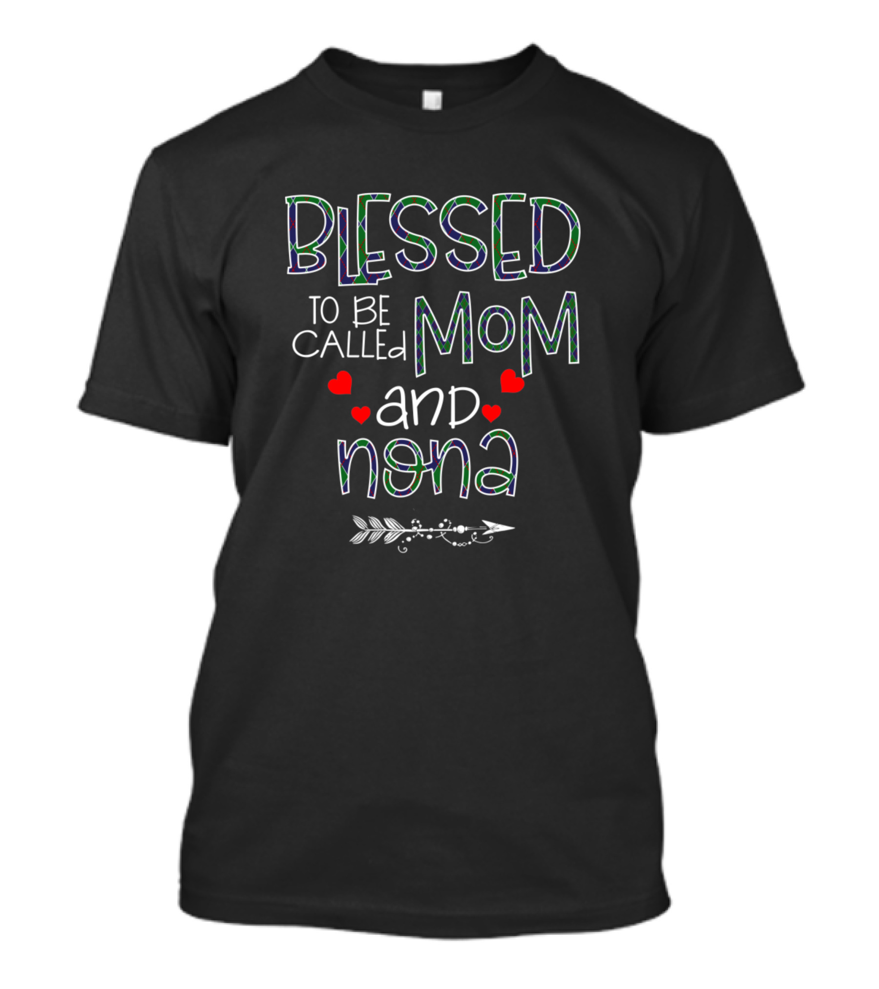 Blessed To Be Called Mom And Nona With Hearts And Arrow T-Shirt
