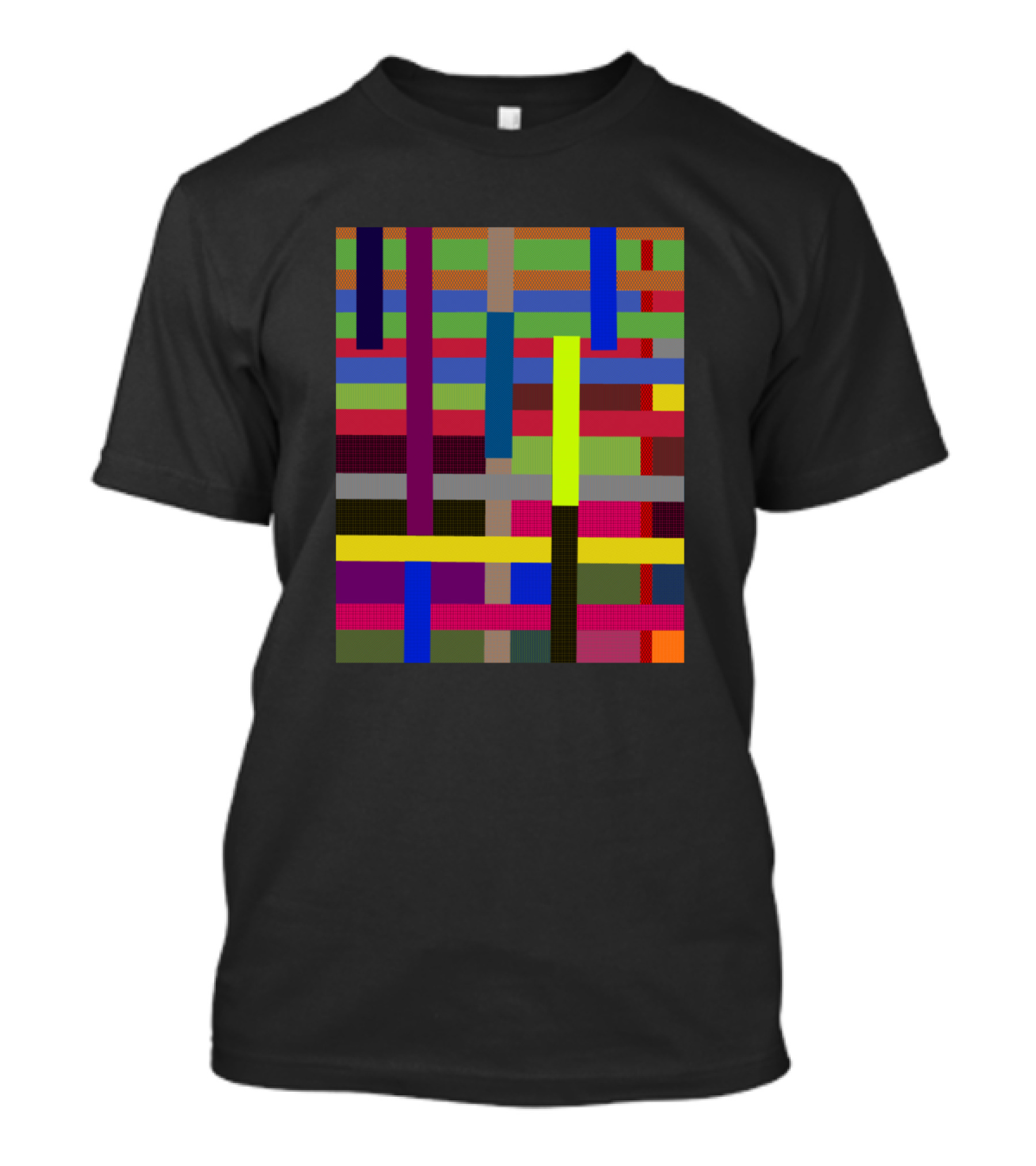 Lines Colors Abstract Pattern Geometric Stripes Multicolor Block T-Shirt