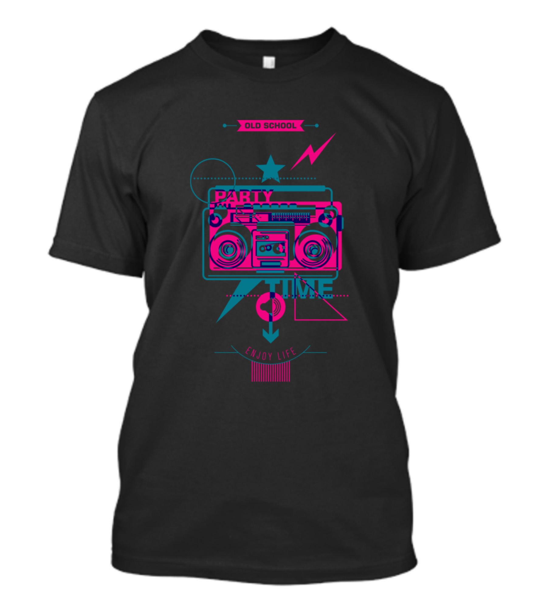 Old School Party Time Enjoy Life Boombox Retro Vibes T-Shirt