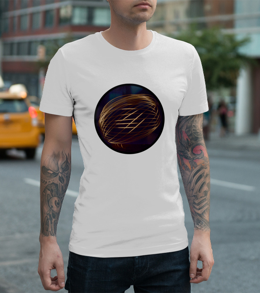 Photography Series Light Of Anubis Luminescent Spiral Sphere T-Shirt