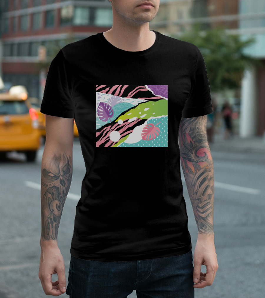 Pop Colorful Tropical Abstract T-Shirt