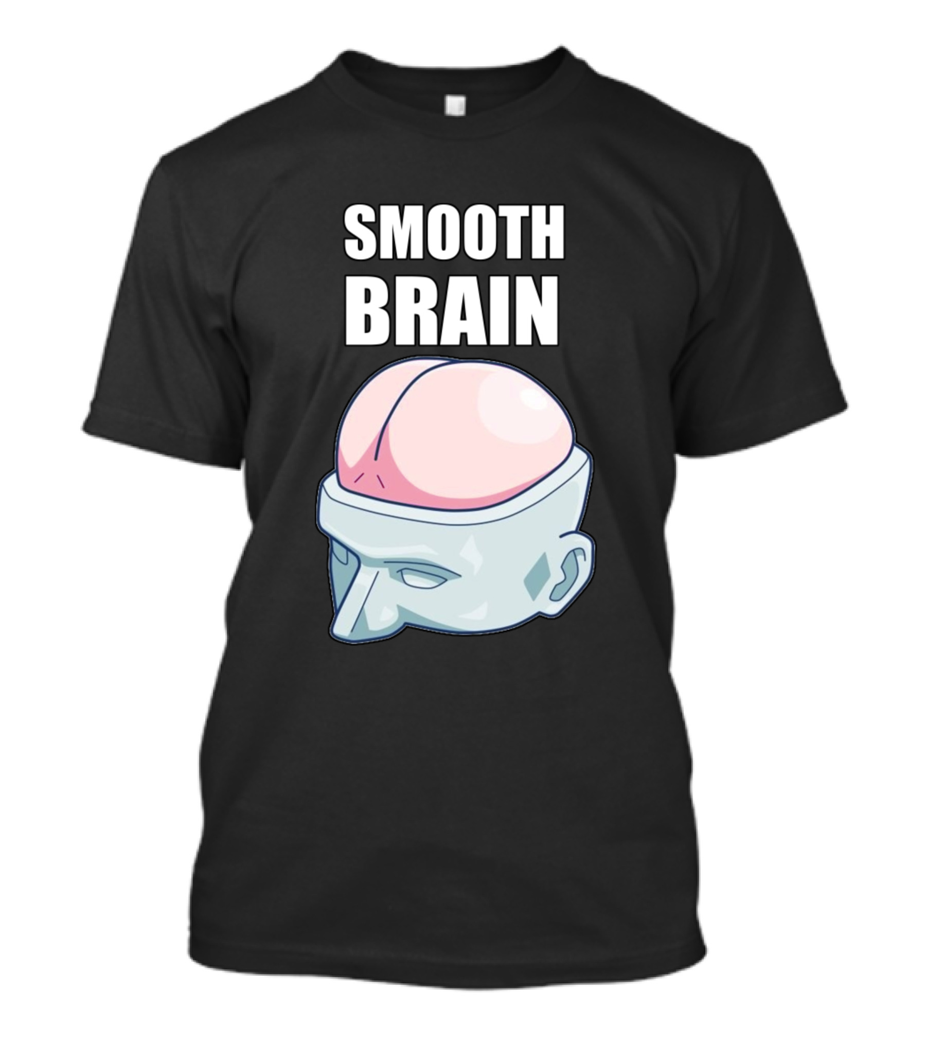 Smooth Brain Meme Funny Cartoon Head T-Shirt
