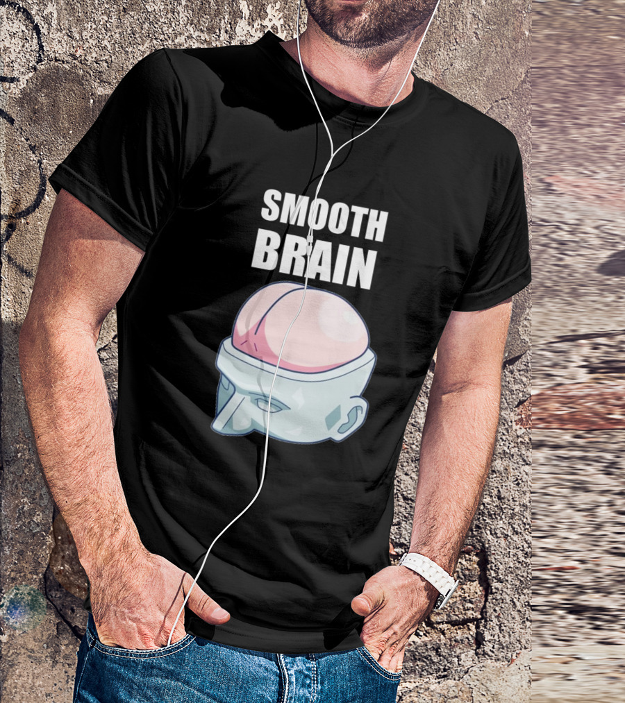 Smooth Brain Meme Funny Cartoon Head T-Shirt