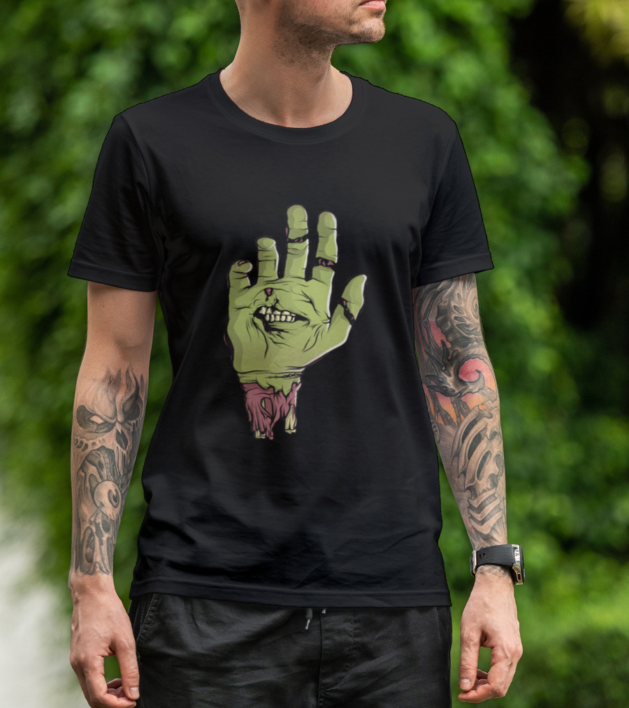 5 Fingers Zombie High Five Horror Hand T-Shirt