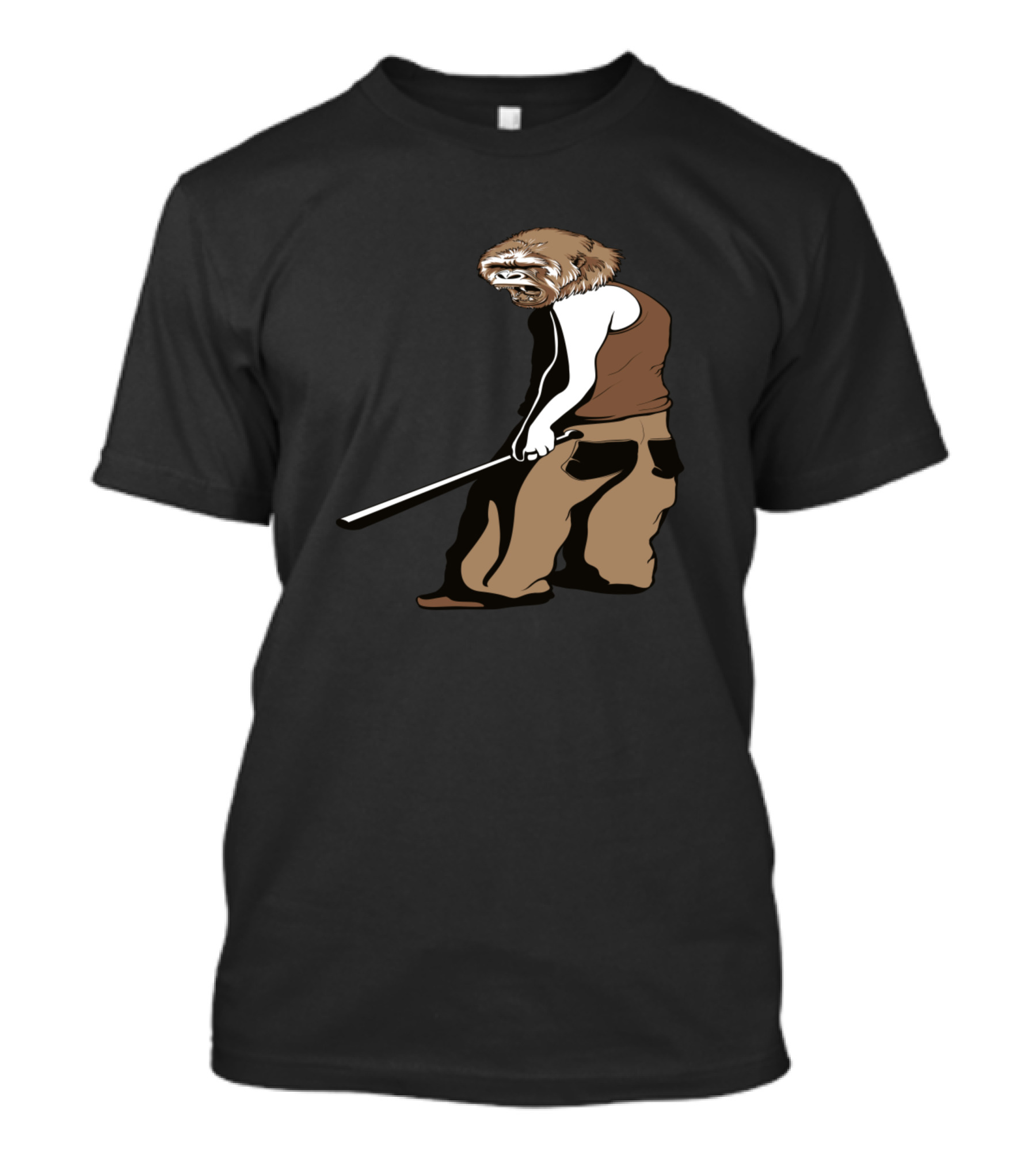 Ape In Action With Bat In Hand T-Shirt