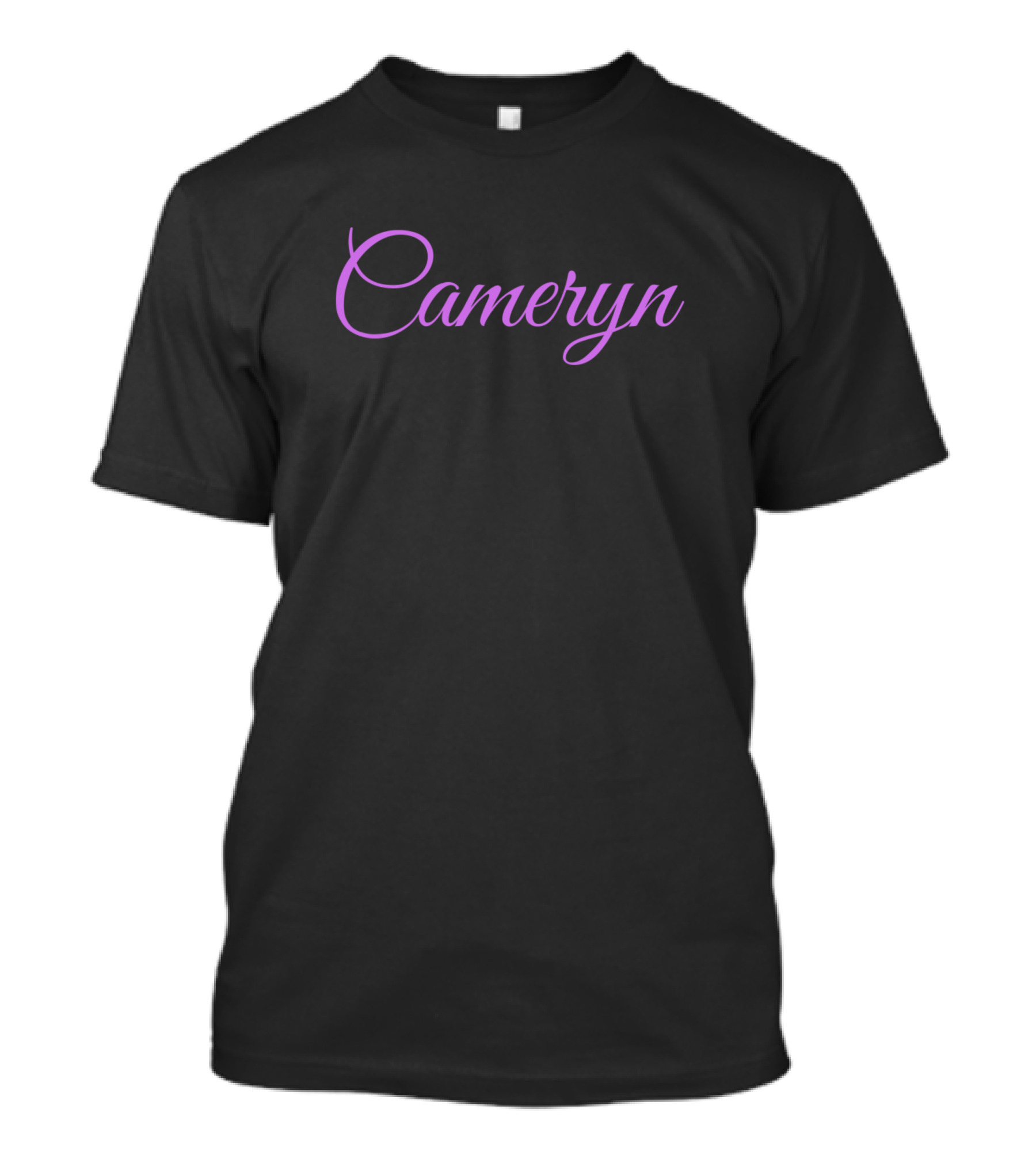 Cameryn Purple Elegant Script Name T-Shirt