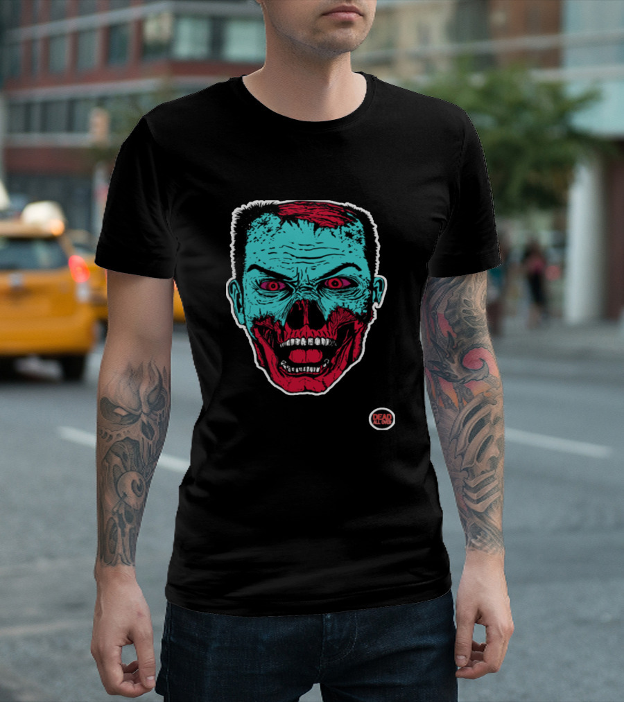 Dead All Over Scary Zombie Face T-Shirt